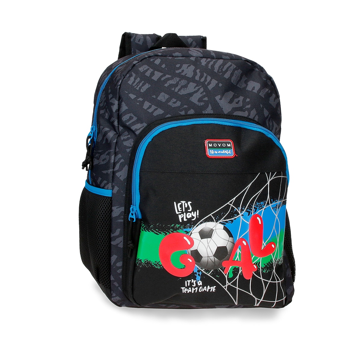 Imagem 0 de Mochila Escolar Movom Offside em Preto com Capacidade de 15,6l Adaptável a Trolley em Preto