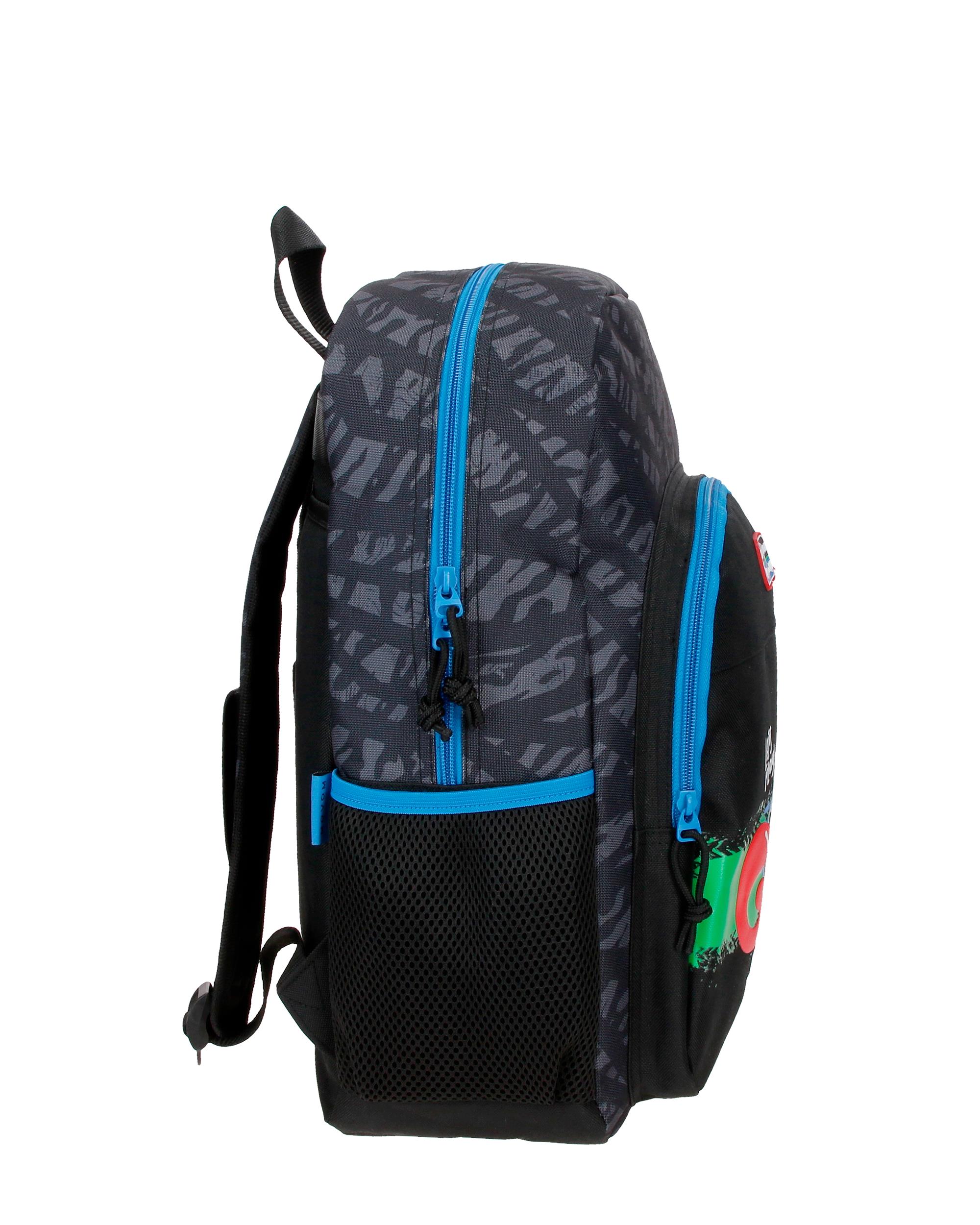 Mochila Escolar Movom Offside em Preto com Capacidade de 15,6l Adaptável a Trolley em Preto Preto-2