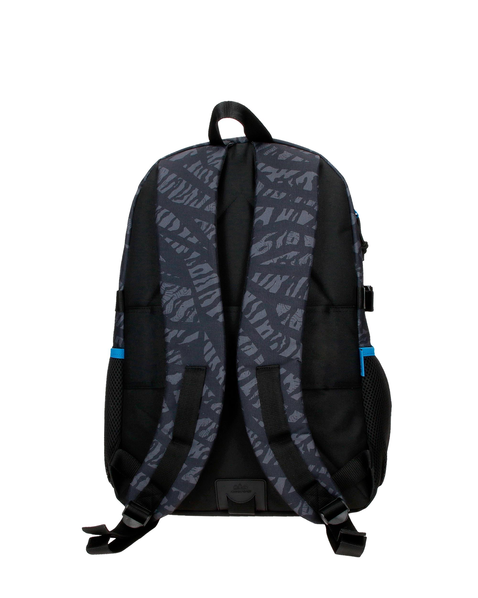 Mochila Escolar de Dois Compartimentos Movom Offside em Preto com Capacidade de 27,4l Adaptável a Carrinho em Preto Preto-3