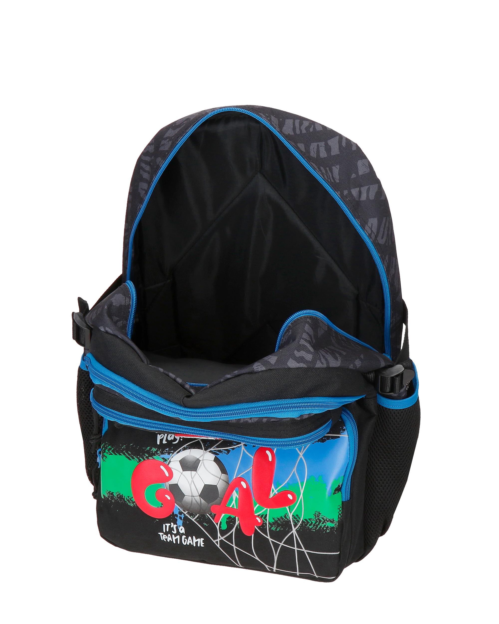 Mochila Escolar de Dois Compartimentos Movom Offside em Preto com Capacidade de 27,4l com Trolley em Preto Preto-4
