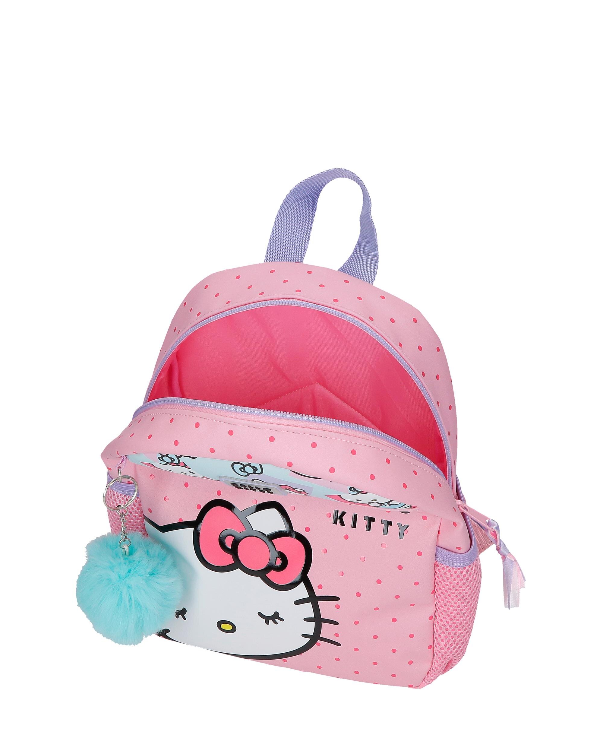 Mochila Escolar Hello Kitty Bows com Capacidade de 5l Rosa Rosa-4