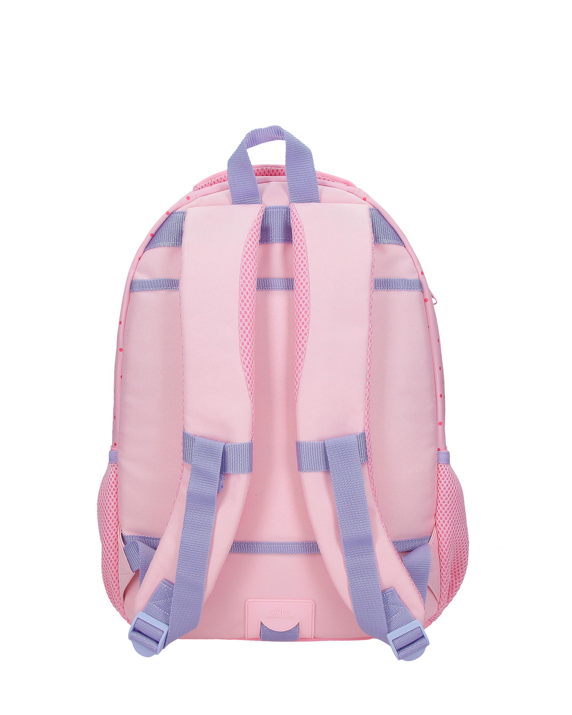 Mochila Escolar de Dois Compartimentos Hello Kitty Bows com Capacidade de 16,5l Adaptável a Carro em Rosa Rosa-3