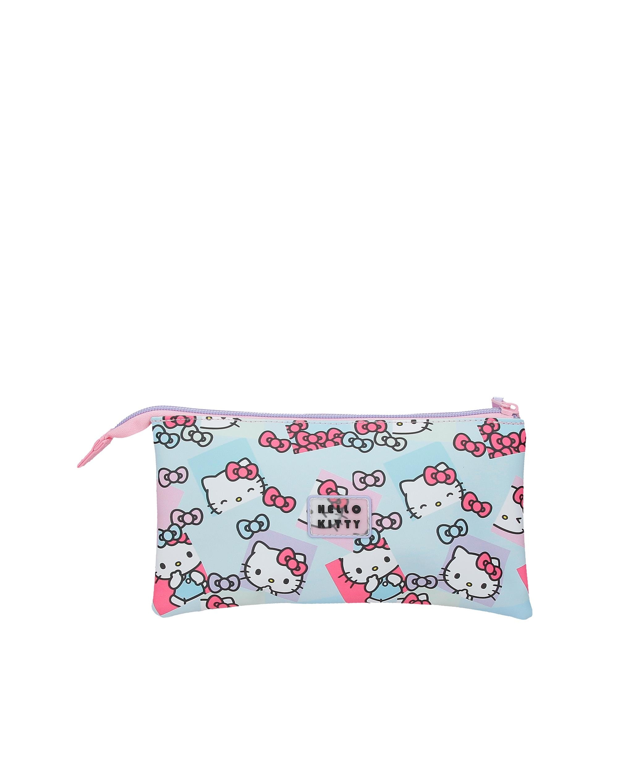 Necessaire Três Compartimentos Hello Kitty Bows Rosa-3
