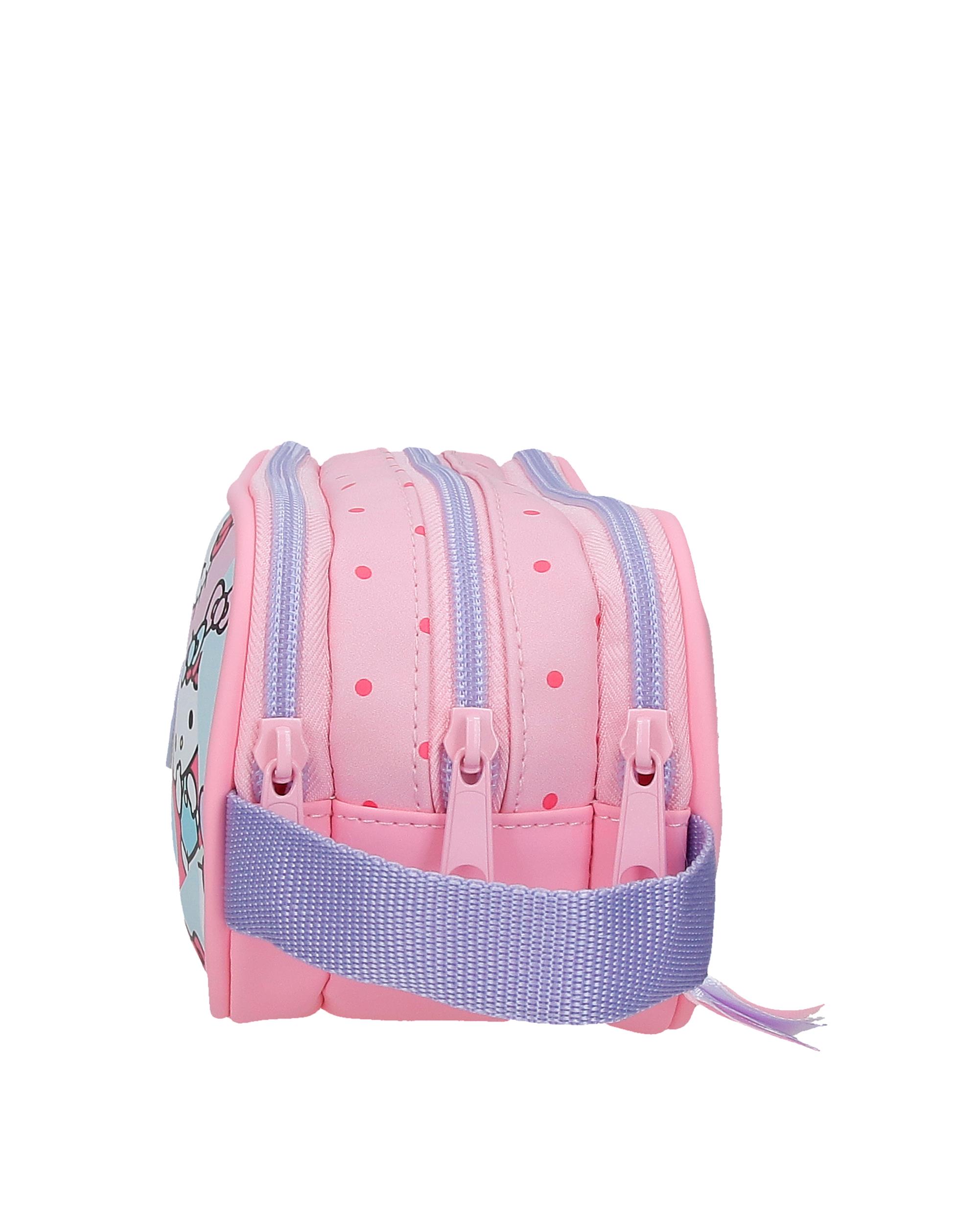Necessaire Três Compartimentos Hello Kitty Bows Rosa-2