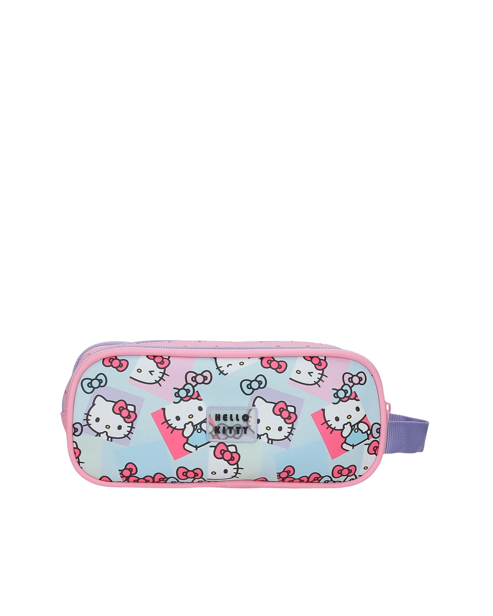 Necessaire Três Compartimentos Hello Kitty Bows Rosa-3