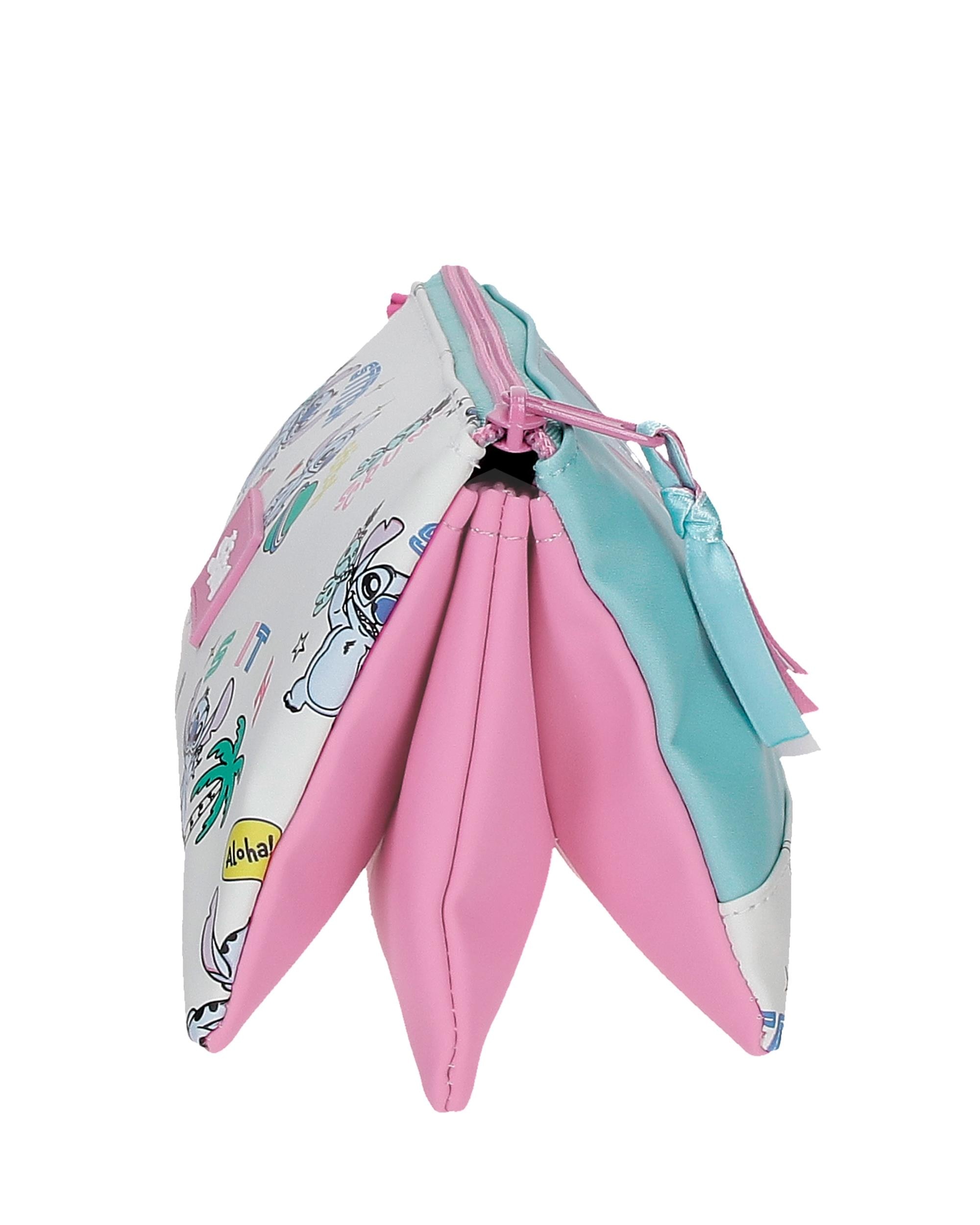 Necessaire Três Compartimentos Stitch Little Destruccion Azul-2