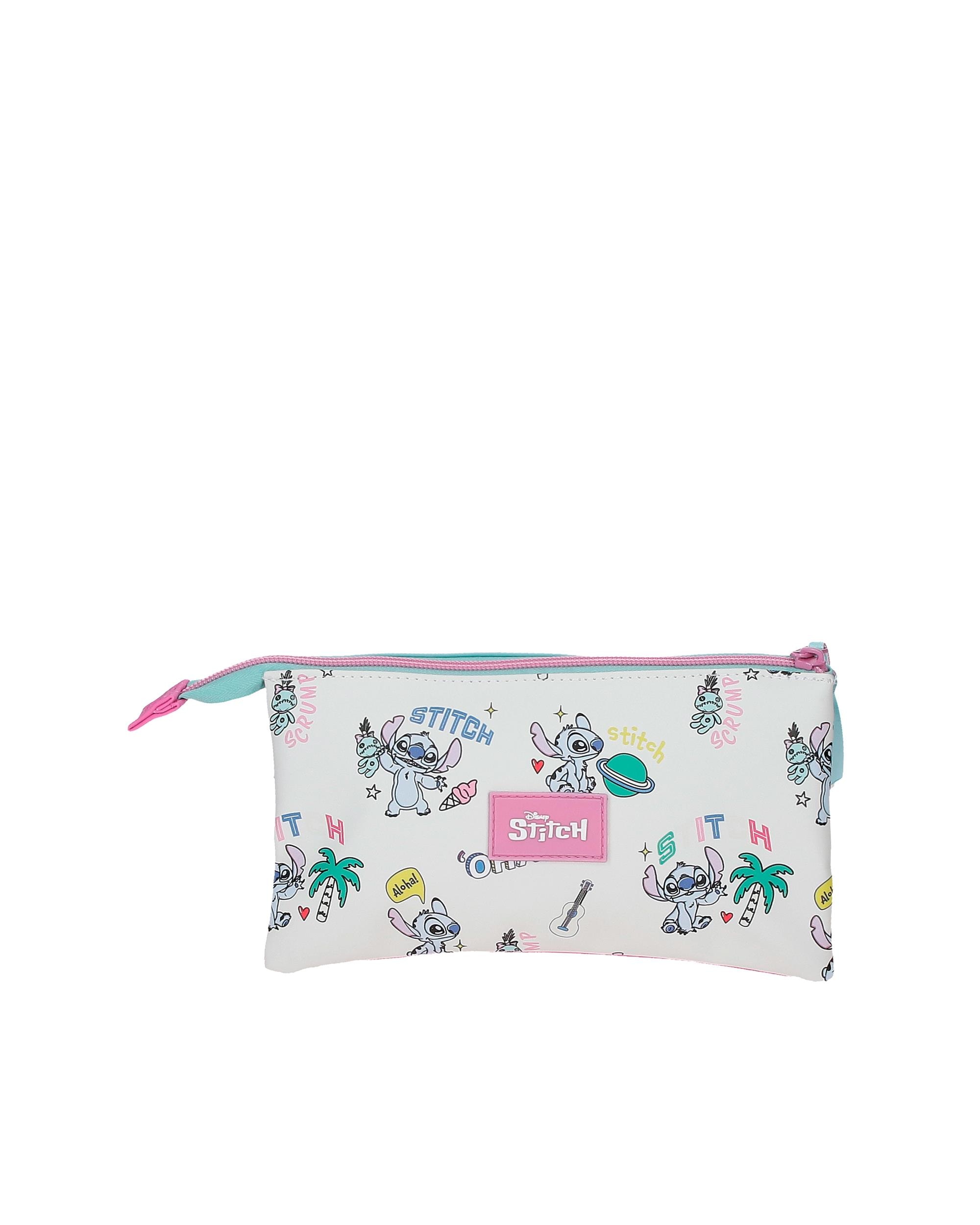 Necessaire Três Compartimentos Stitch Little Destruccion Azul-3