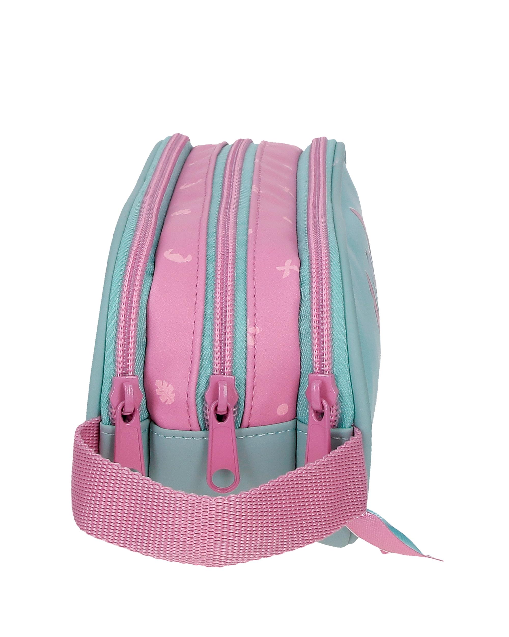 Necessaire Três Compartimentos Stitch Little Destruction Azul-2