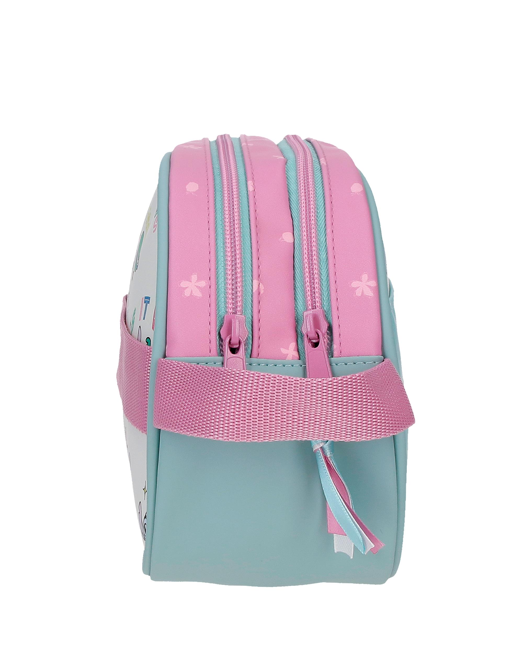 Necessaire Adaptável com Dois Compartimentos Stitch Little Destruction Azul-2