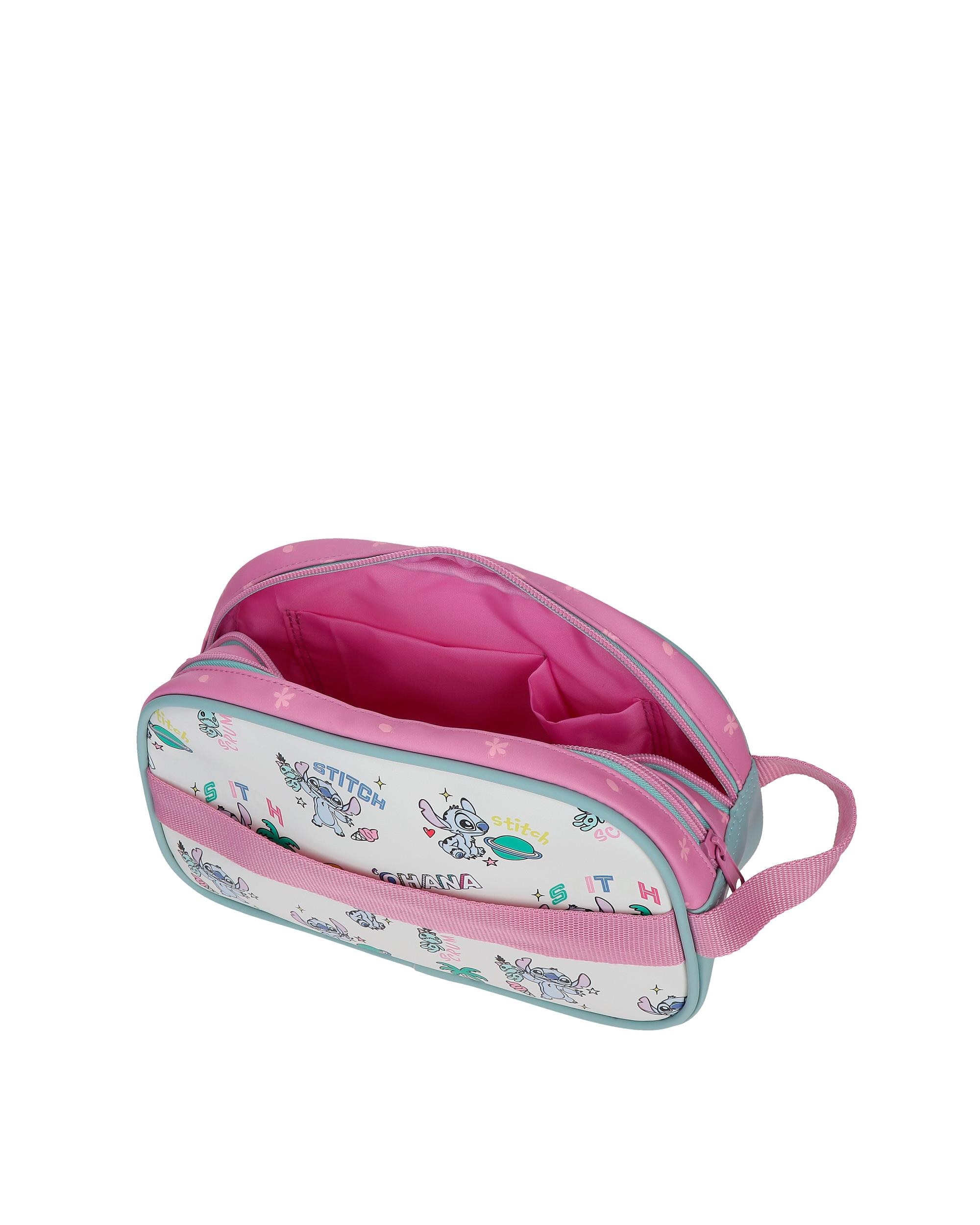 Necessaire Adaptável com Dois Compartimentos Stitch Little Destruction Azul-5