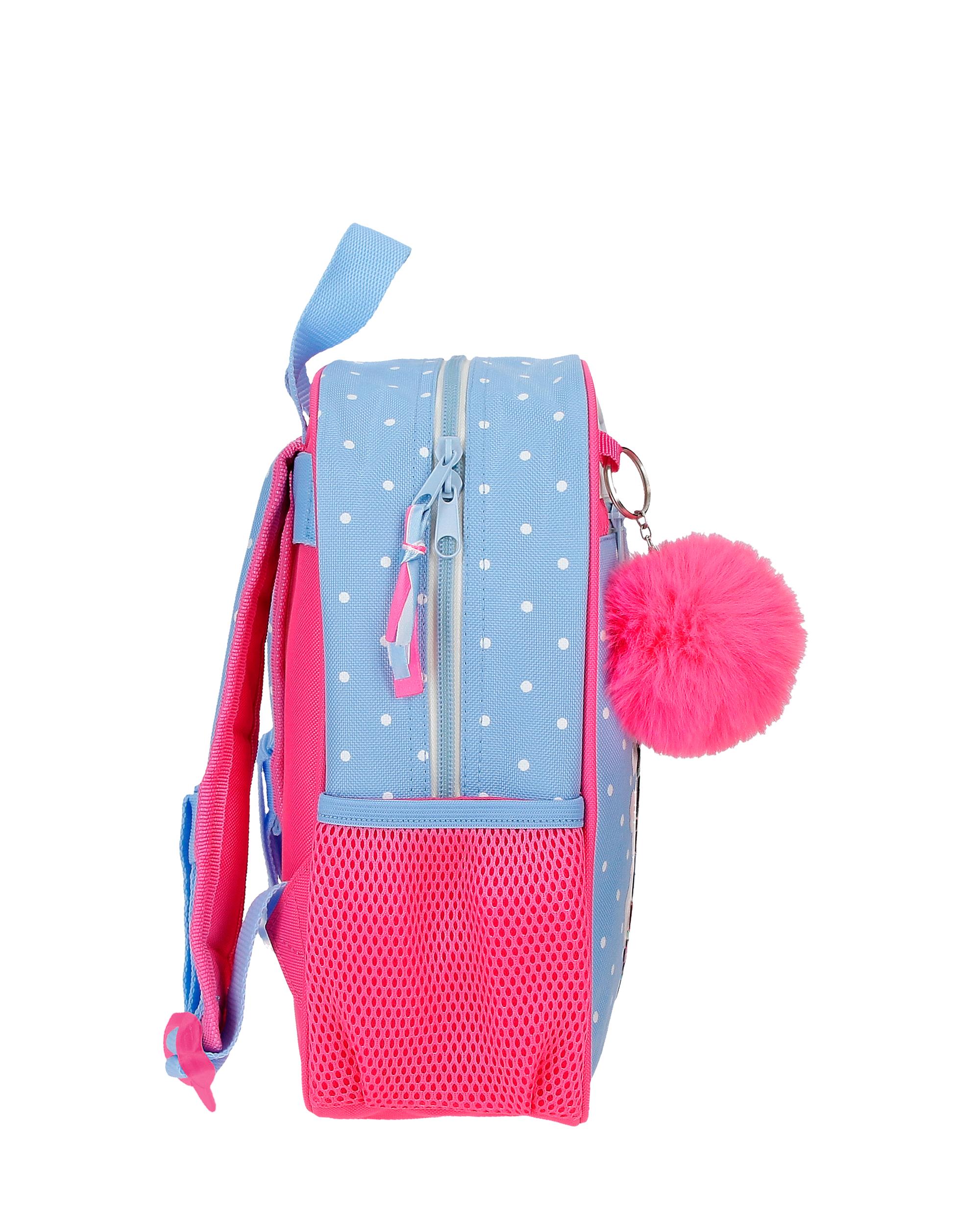 Mochila Minnie Flowers com Capacidade de 6,44l Adaptável a Carro em Azul-claro Azul-2