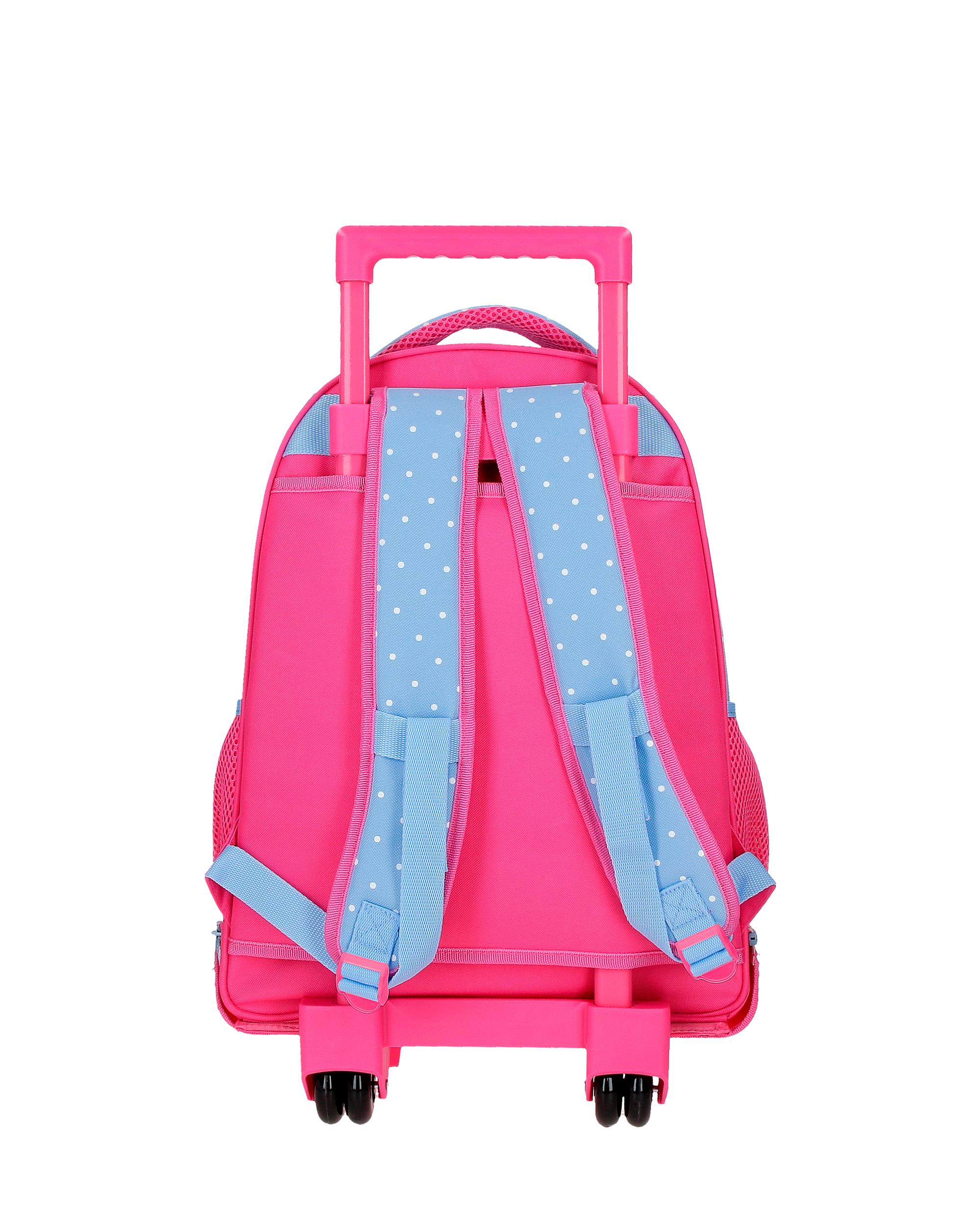 Mochila Compact Desmontável de Duas Rodas Minnie Flowers com Capacidade de 30,24l em Azul-claro Azul-3
