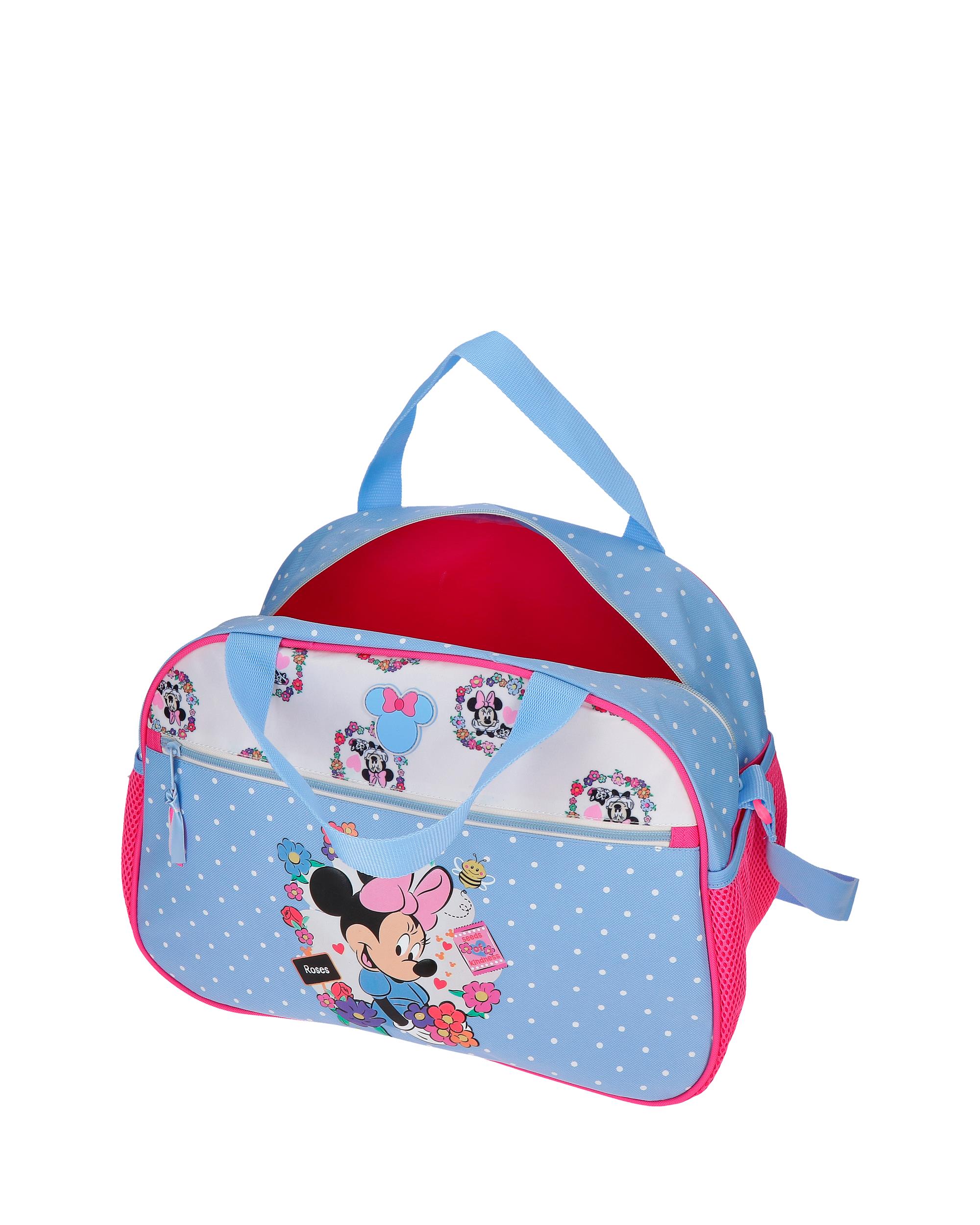 Bolsa de Viagem Minnie Flowers com Capacidade de 25l em Azul-claro Azul-2