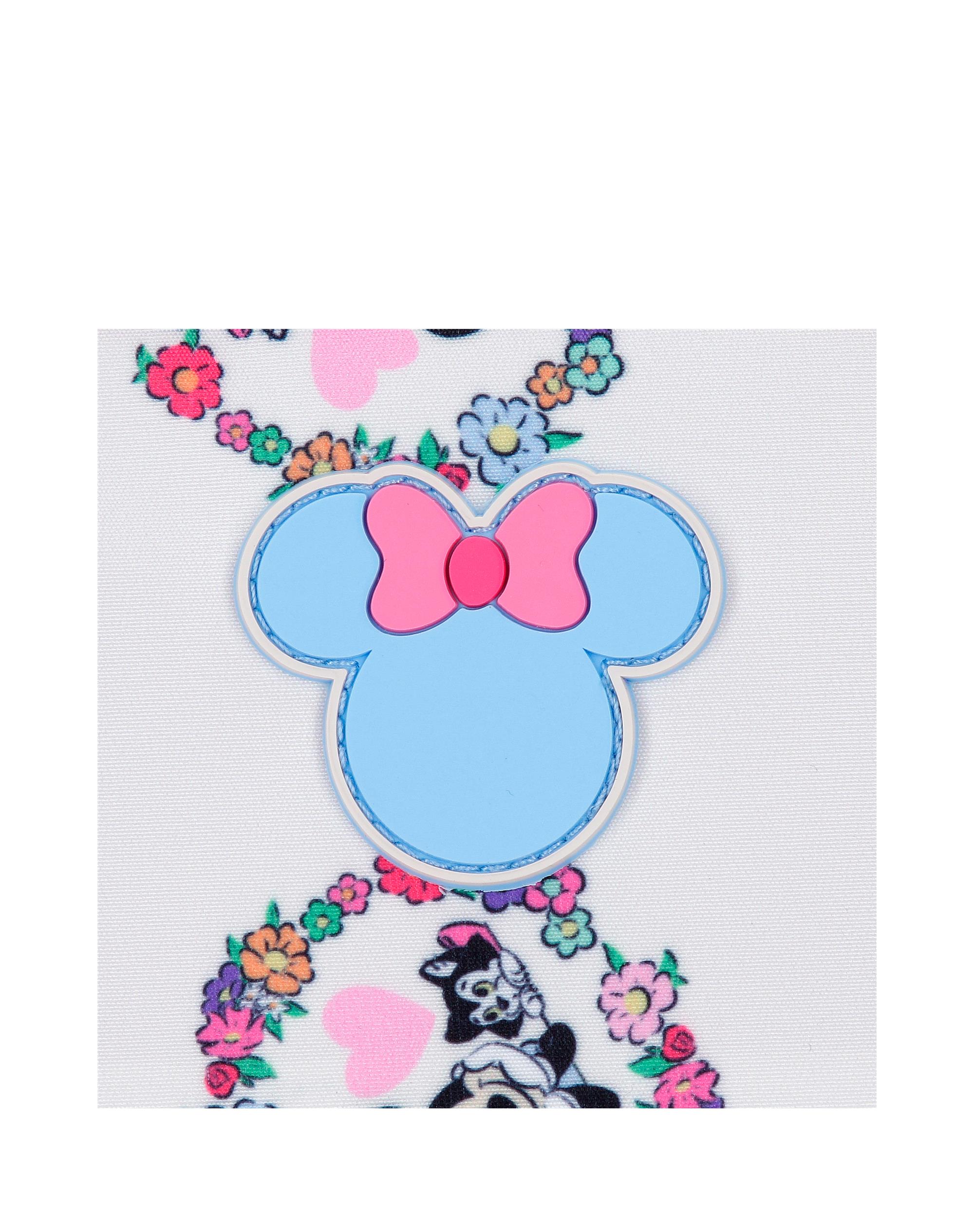Necessaire Dois Compartimentos Minnie Flowers Azul-5