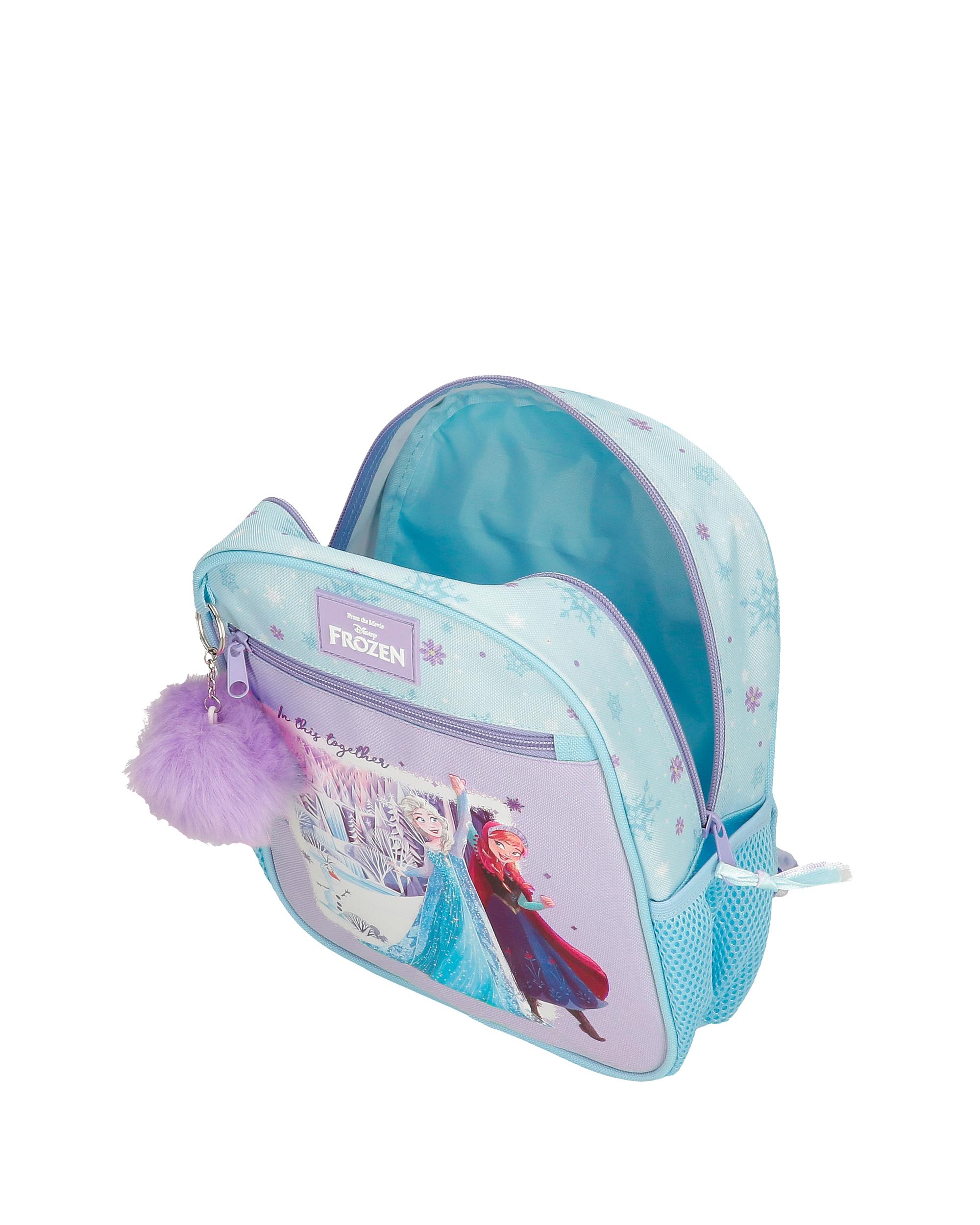 Mochila Frozen In This Together com Capacidade de 6,44l Adaptável a Carro em Lilás Roxo-4