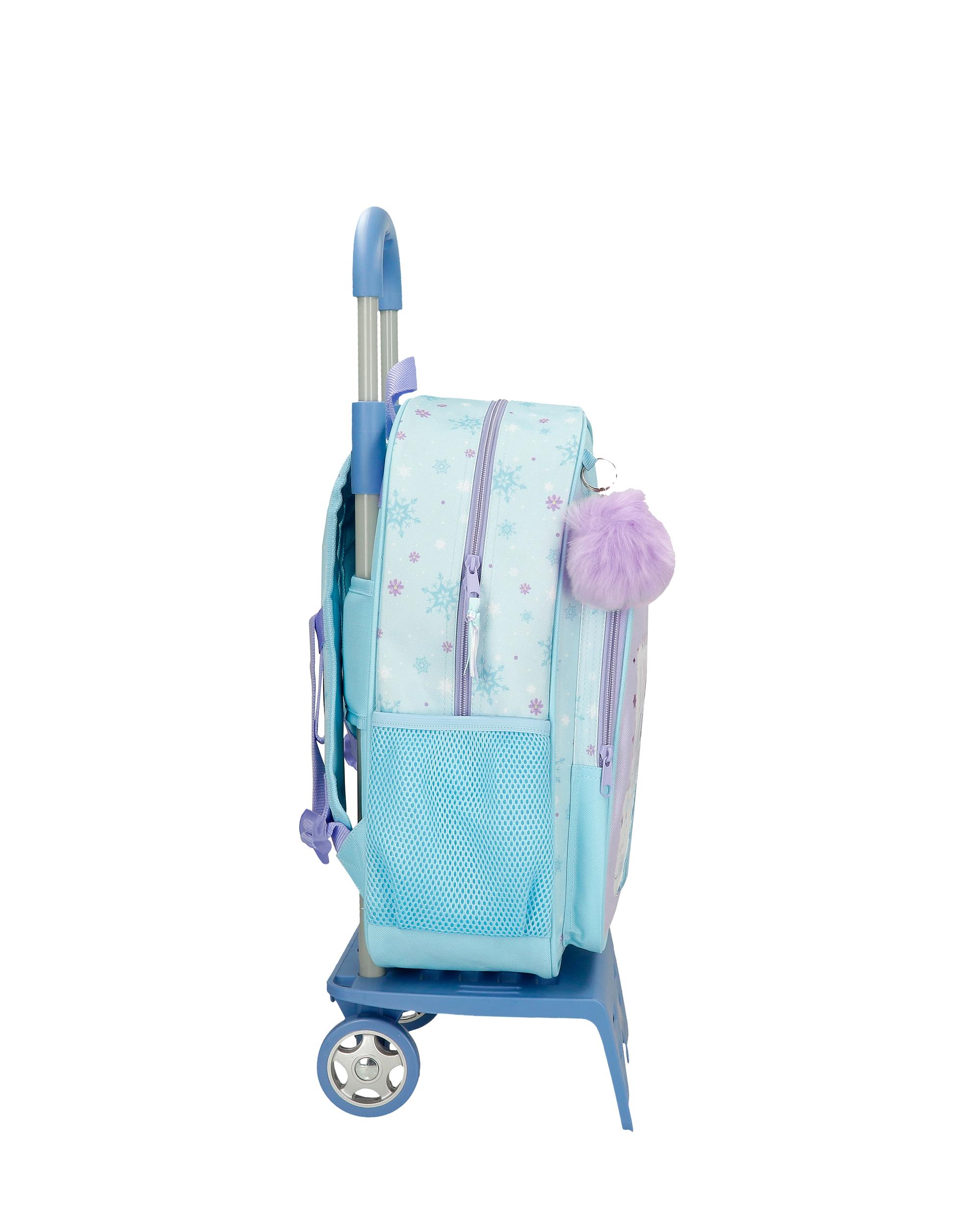 Mochila Escolar Frozen In This Together com Capacidade de 15,6l com Trolley Lilás Roxo-2