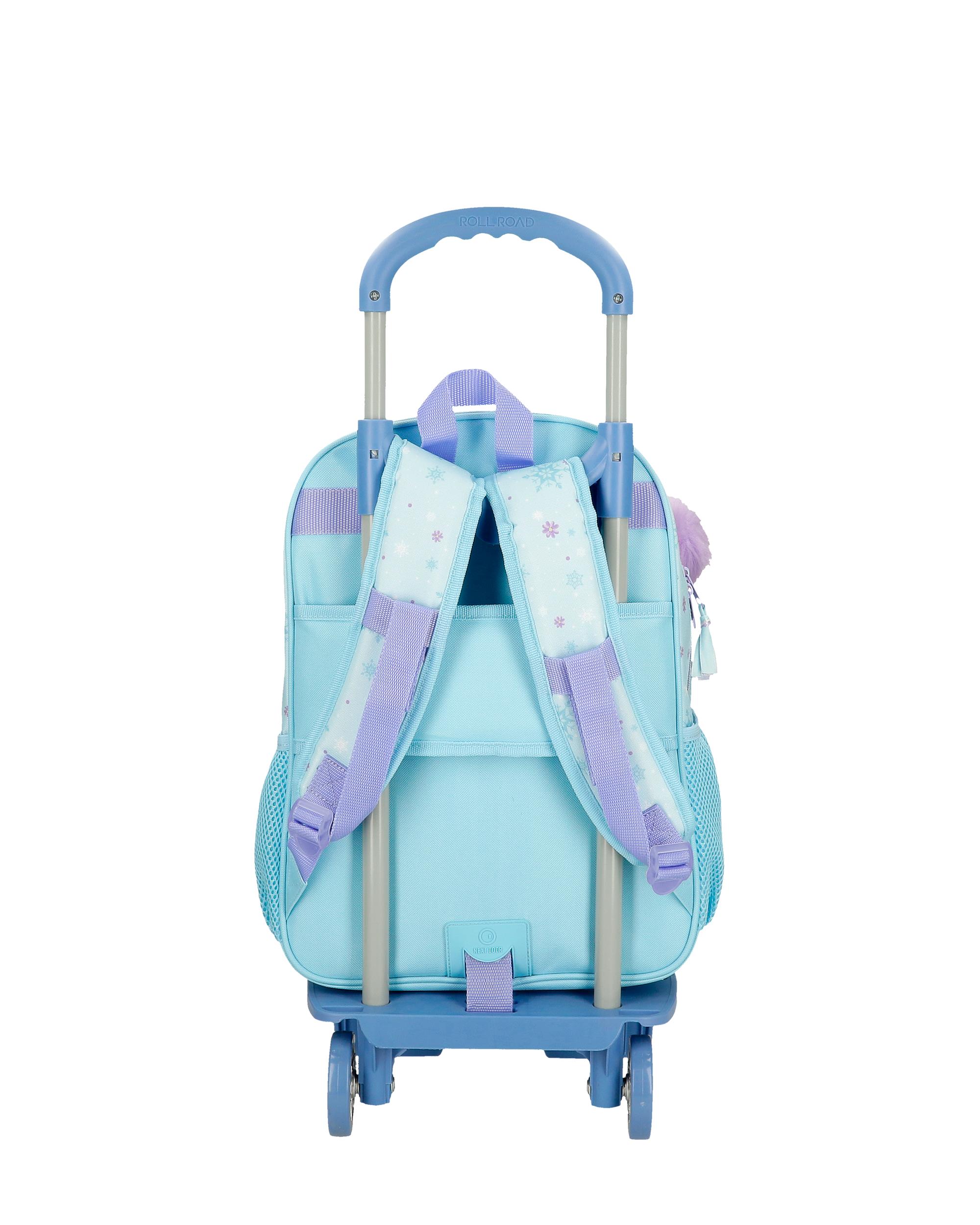 Mochila Escolar Frozen In This Together com Capacidade de 15,6l com Trolley Lilás Roxo-3