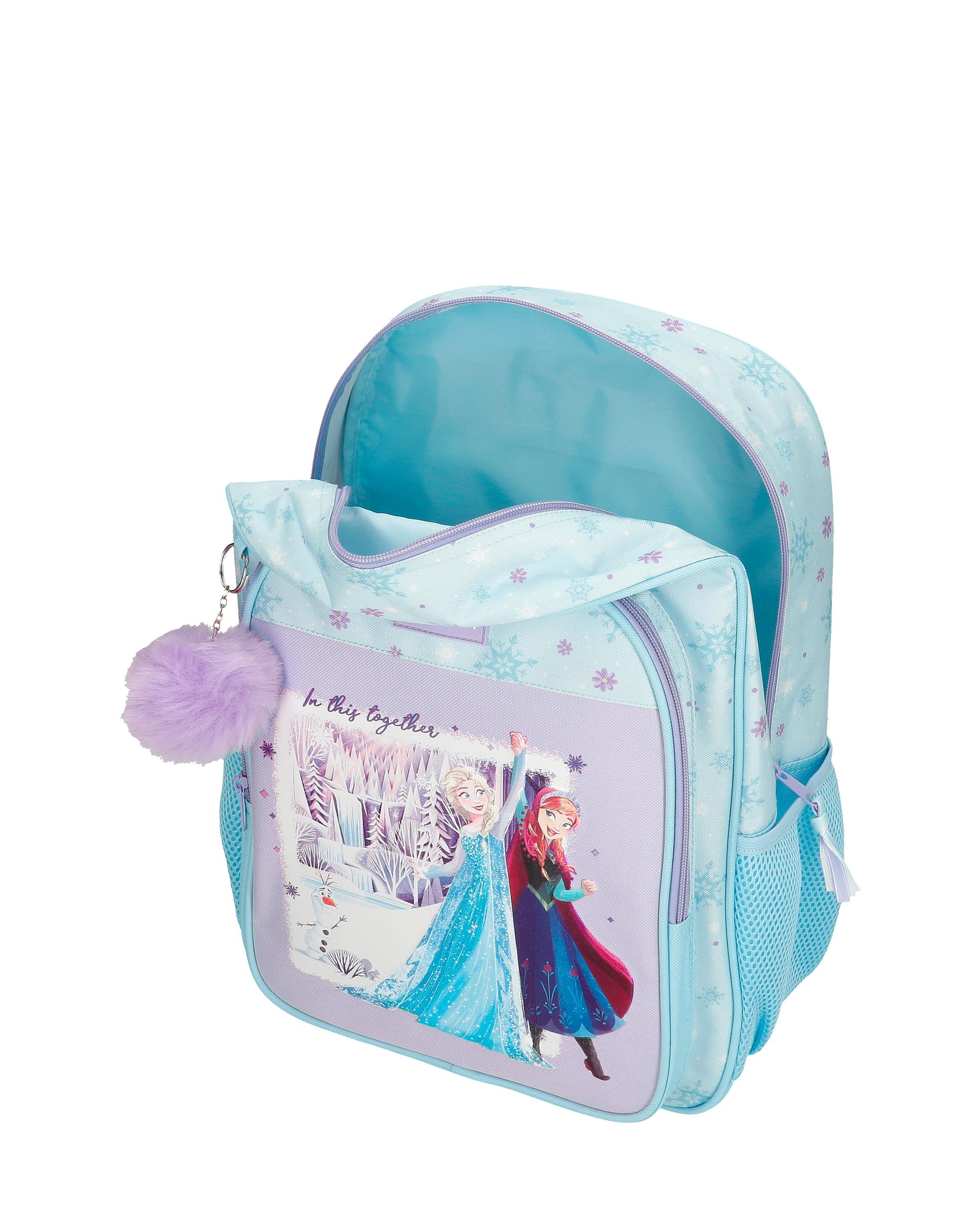 Mochila Escolar Frozen In This Together com Capacidade de 15,6l com Trolley Lilás Roxo-4