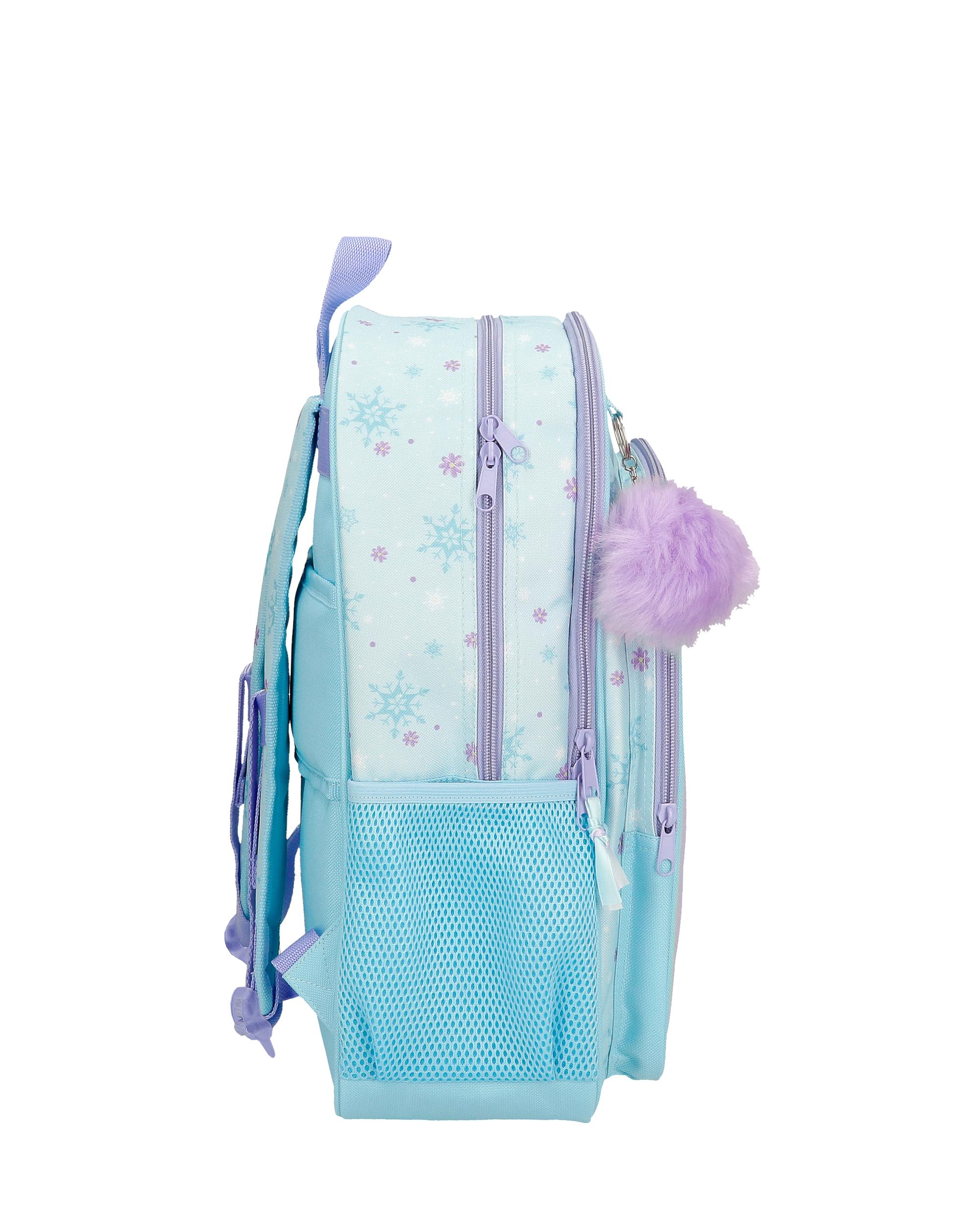 Mochila Escolar de Dois Compartimentos Frozen In This Together com Capacidade de 15,6l Adaptável a Trolley em Lilás Roxo-2