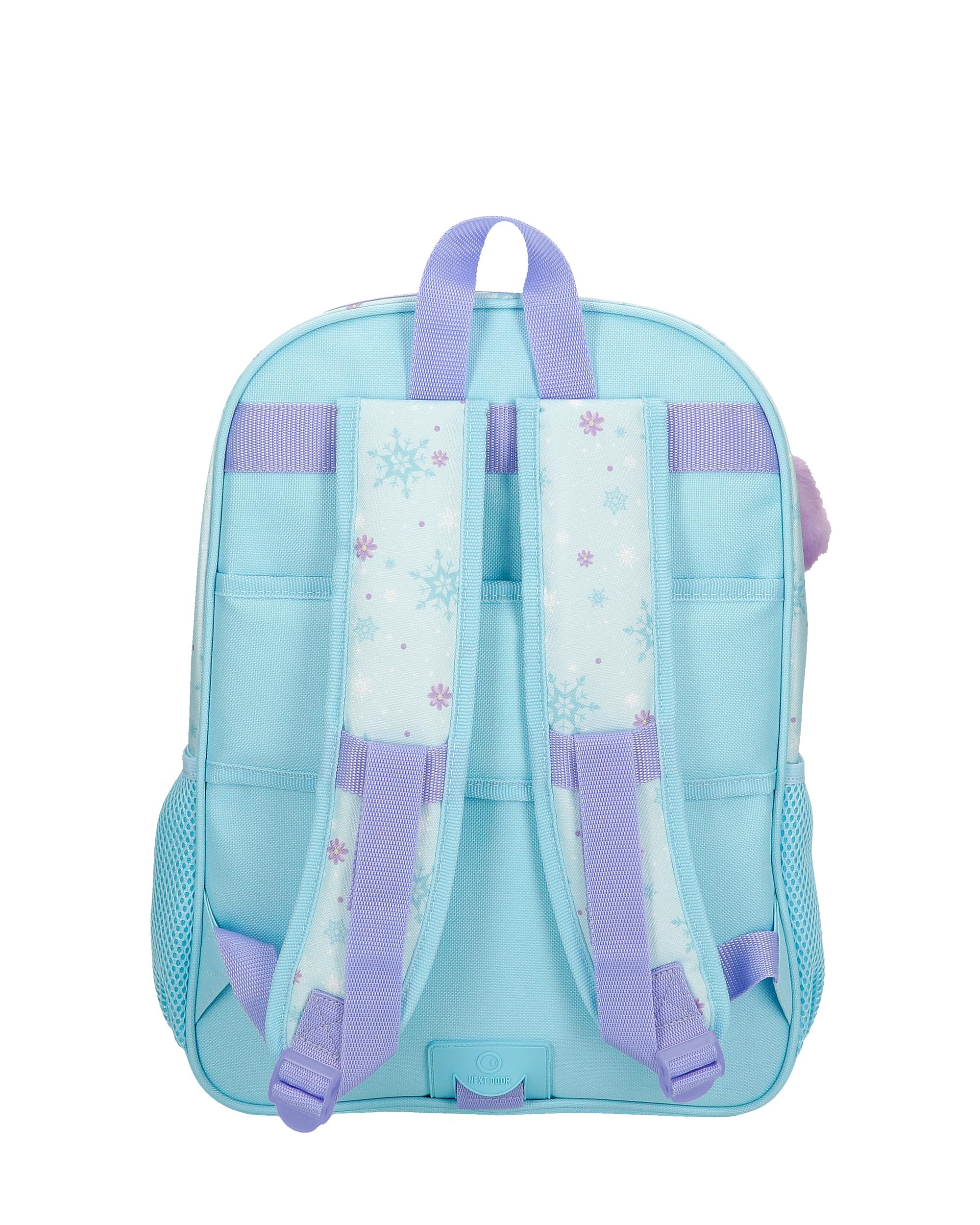 Mochila Escolar de Dois Compartimentos Frozen In This Together com Capacidade de 15,6l Adaptável a Trolley em Lilás Roxo-3