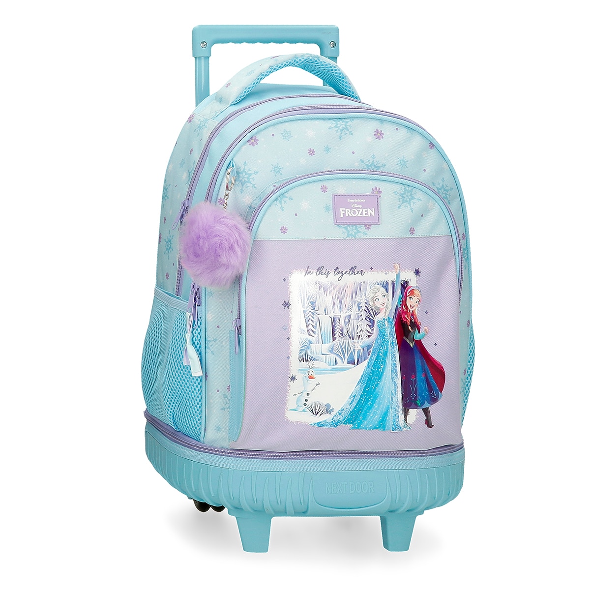 Imagem 0 de Mochila Compact Desmontável de Duas Rodas Frozen In This Together com Capacidade de 30,24l em Lilás