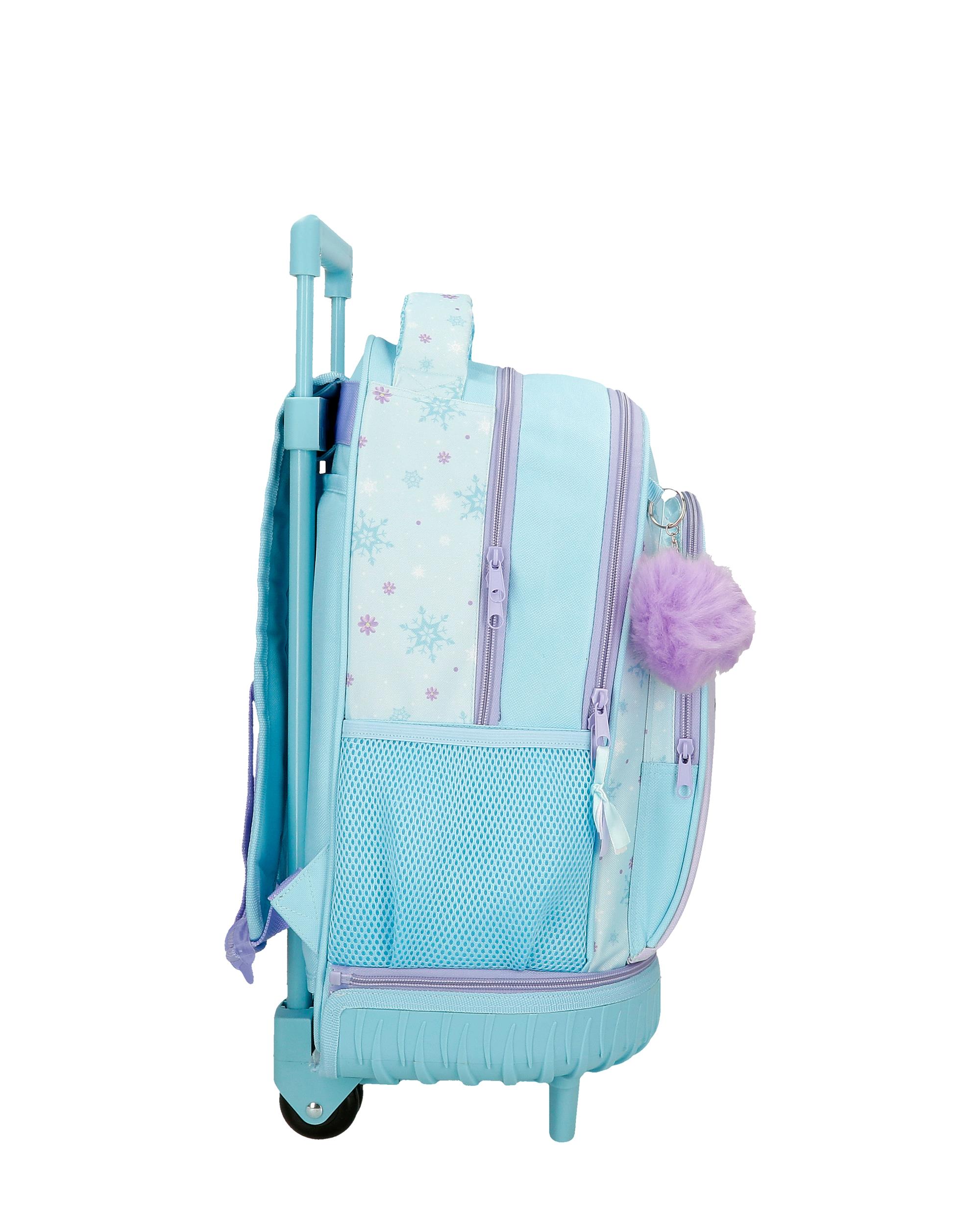 Mochila Compact Desmontável de Duas Rodas Frozen In This Together com Capacidade de 30,24l em Lilás Roxo-2