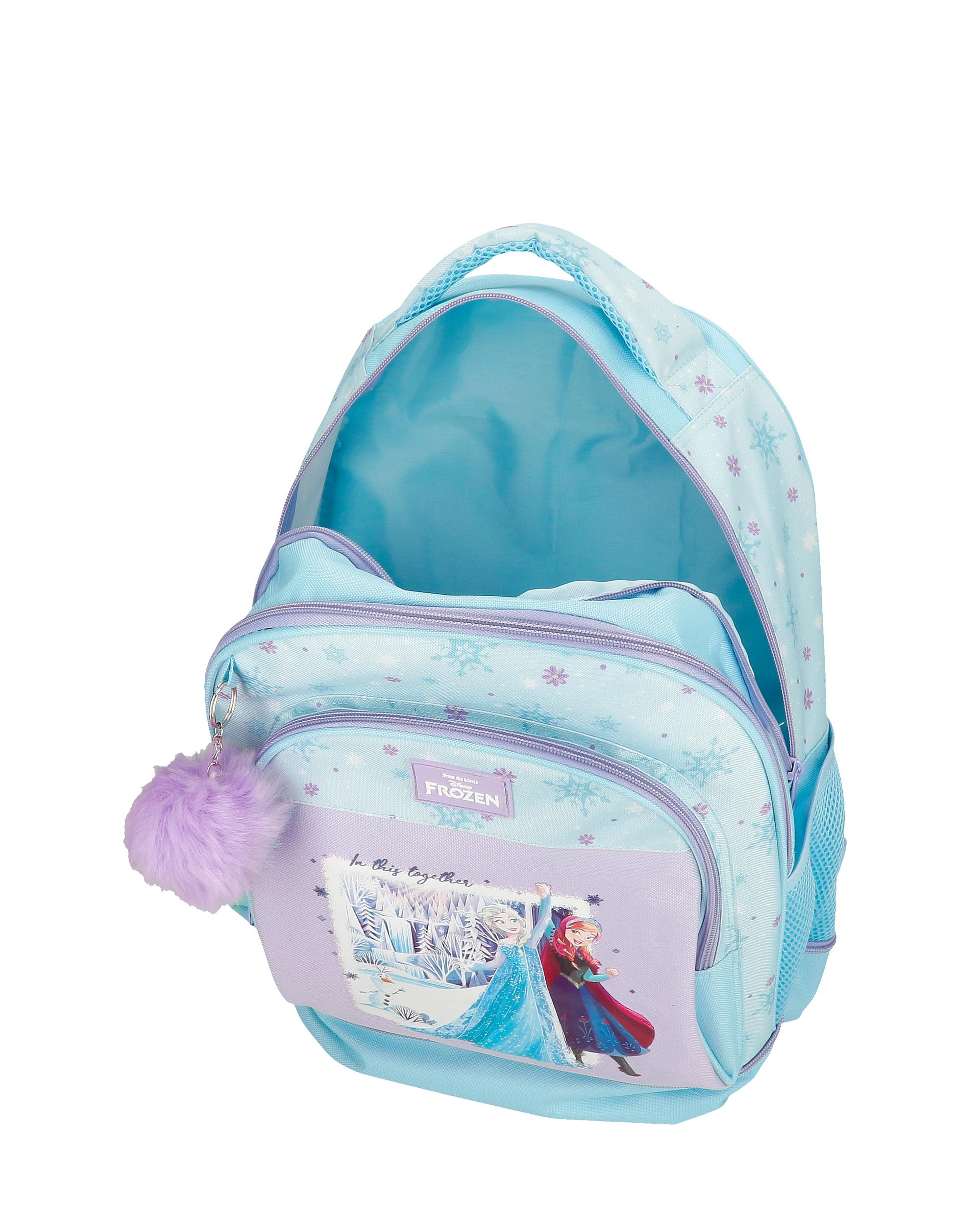 Mochila Compact Desmontável de Duas Rodas Frozen In This Together com Capacidade de 30,24l em Lilás Roxo-4