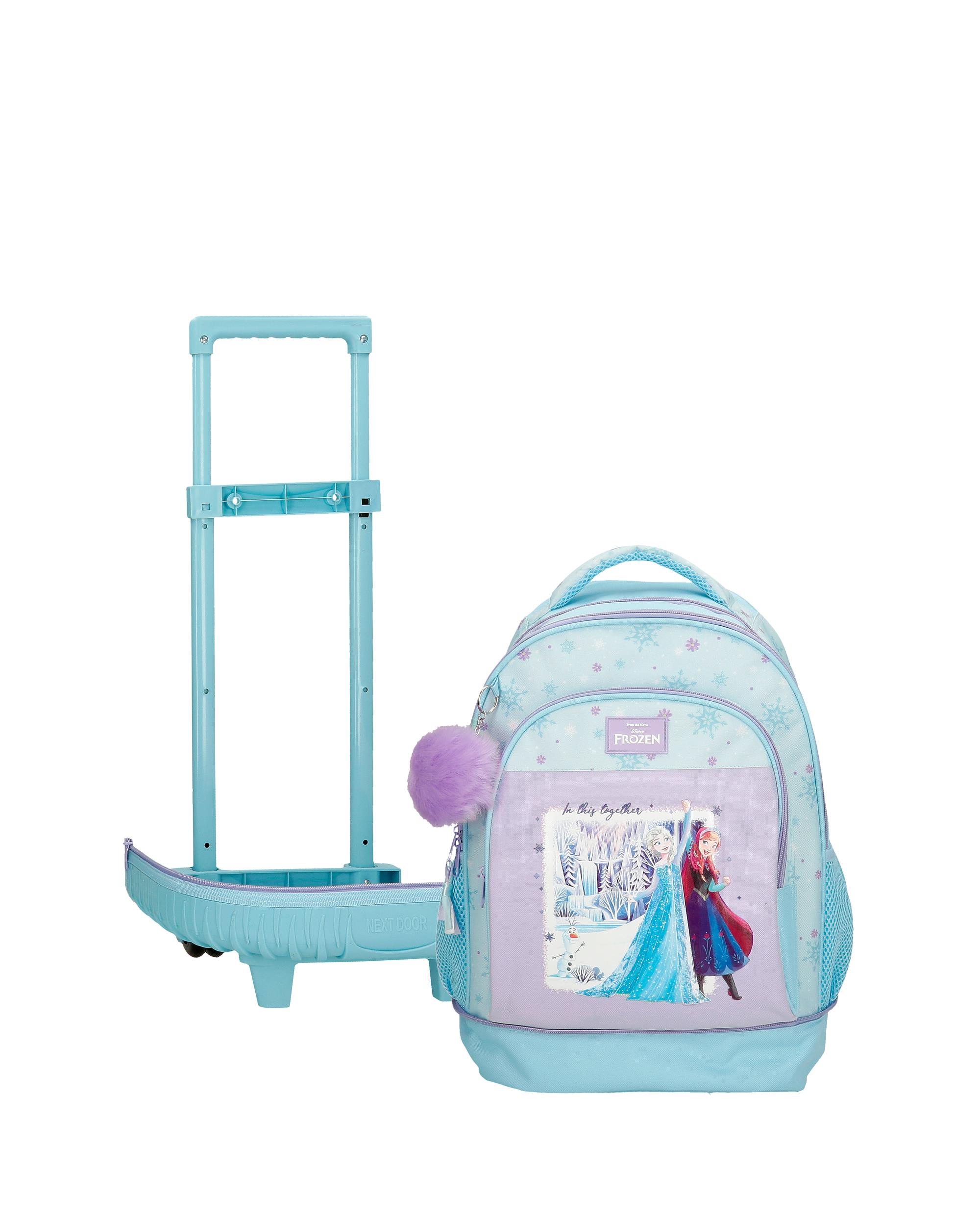 Mochila Compact Desmontável de Duas Rodas Frozen In This Together com Capacidade de 30,24l em Lilás Roxo-5