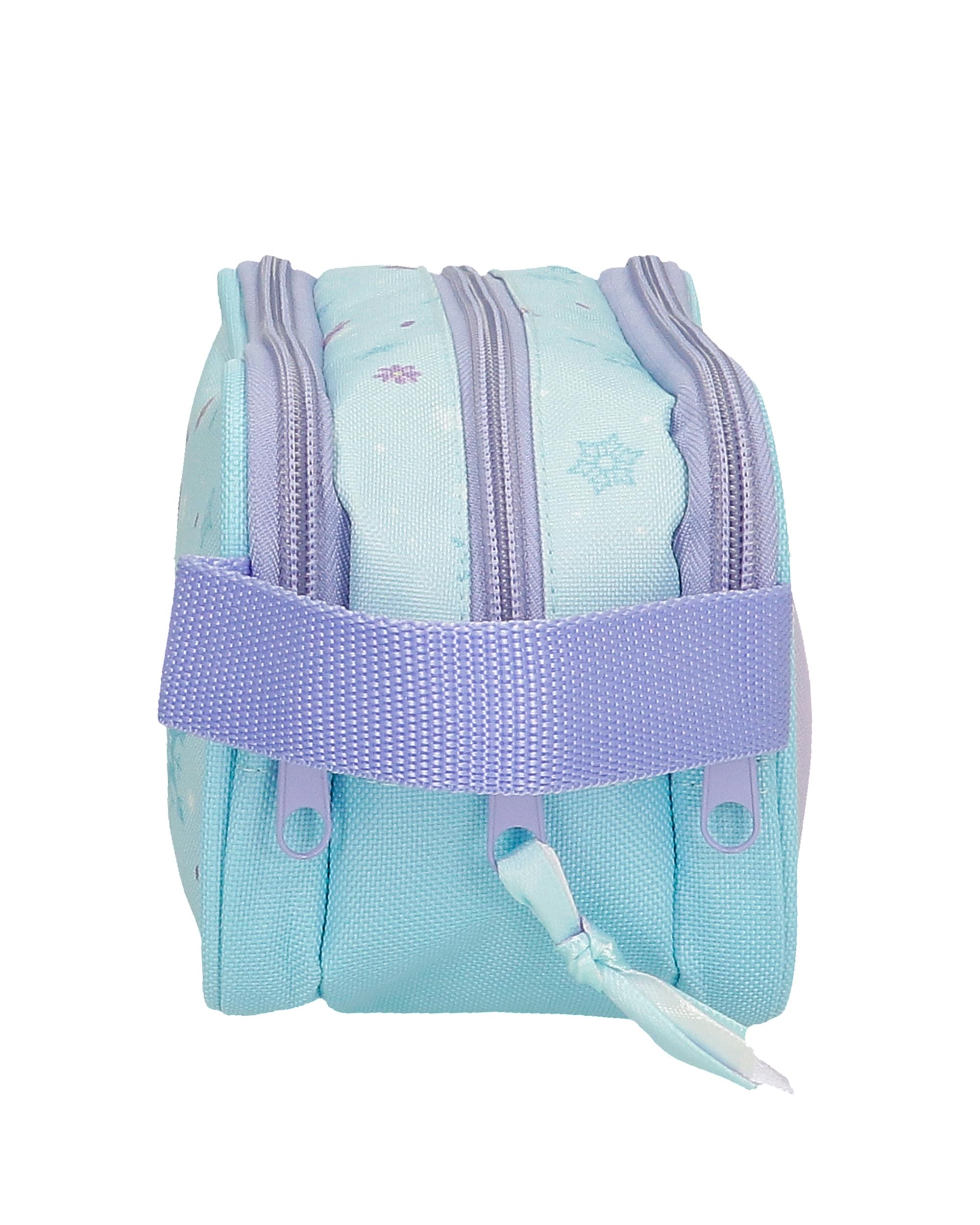 Necessaire Três Compartimentos Frozen In This Together Roxo-2