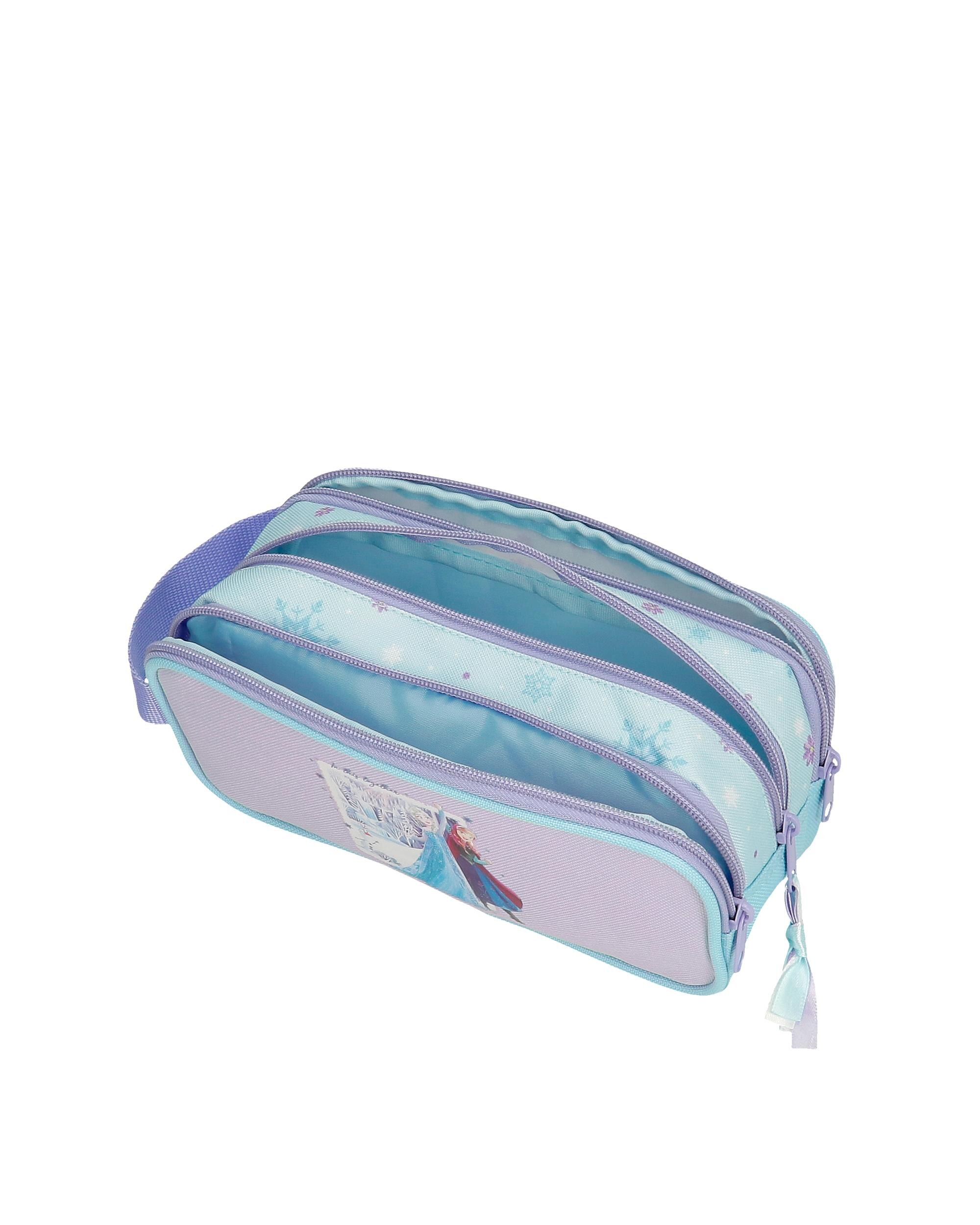 Necessaire Três Compartimentos Frozen In This Together Roxo-4
