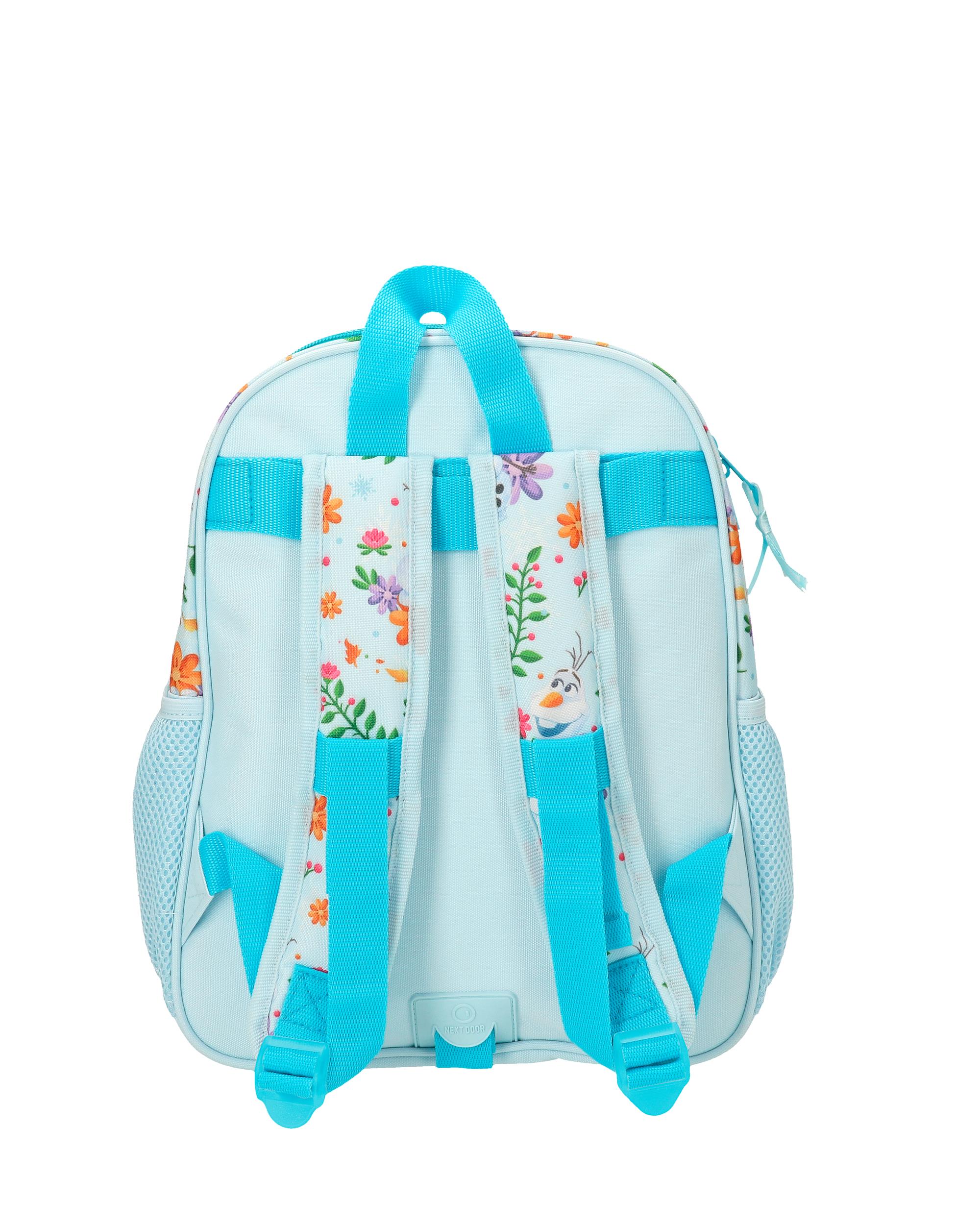 Mochila Escolar Frozen Forever com Capacidade de 9,801l Adaptável a Carrinho em Azul-claro Azul-3
