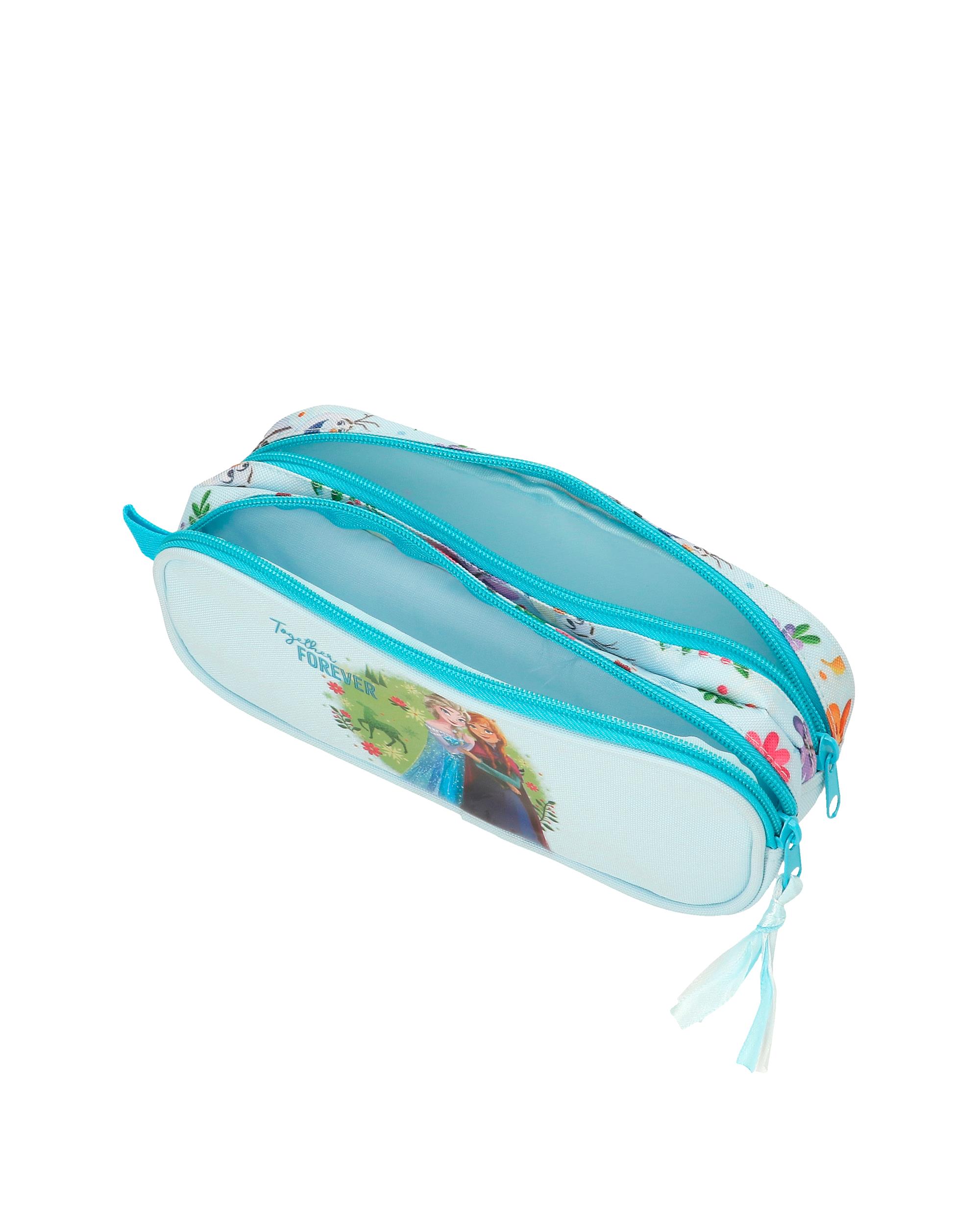 Necessaire de Dois Compartimentos Frozen Forever Azul-4