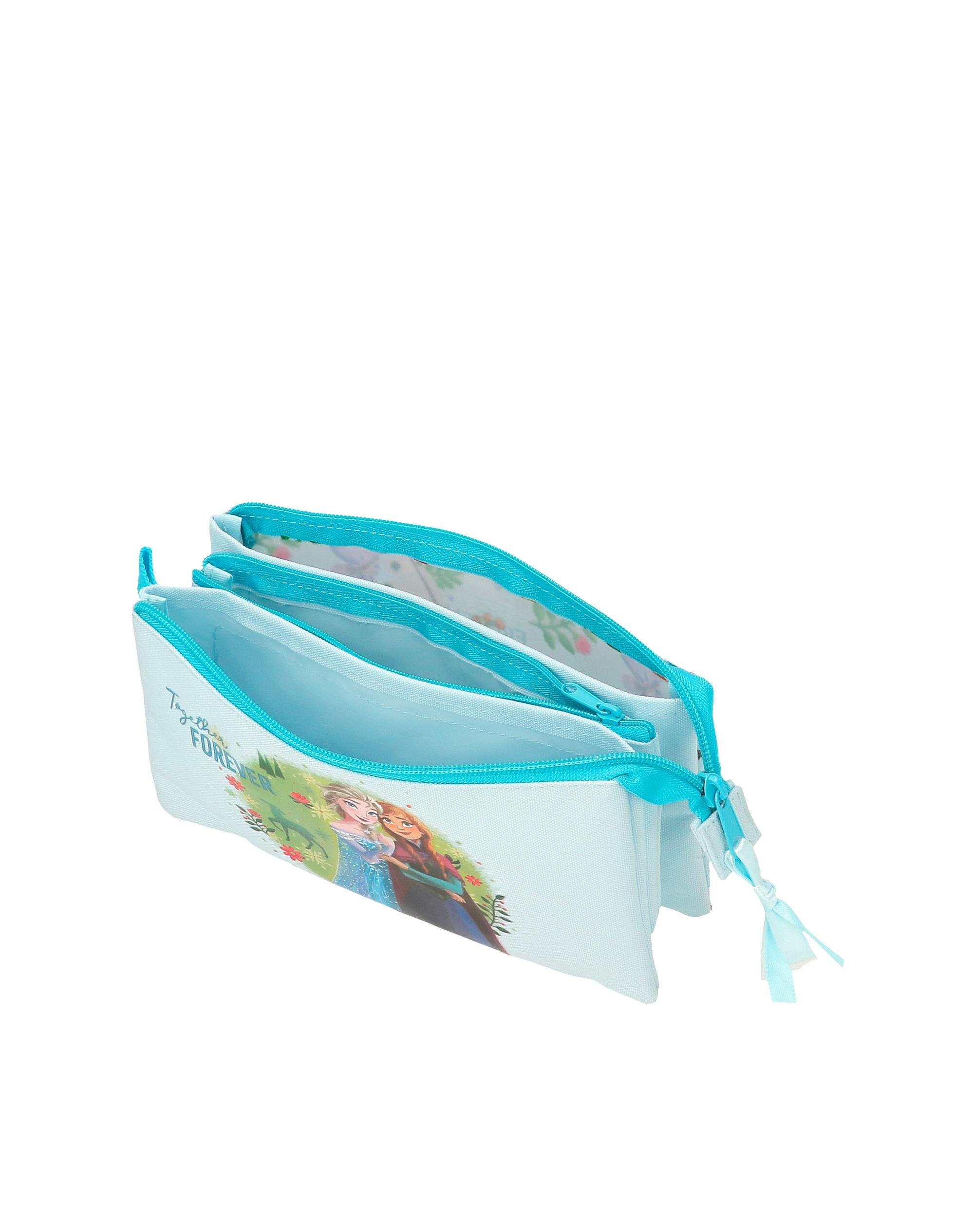 Necessaire Três Compartimentos Frozen Forever Azul-4