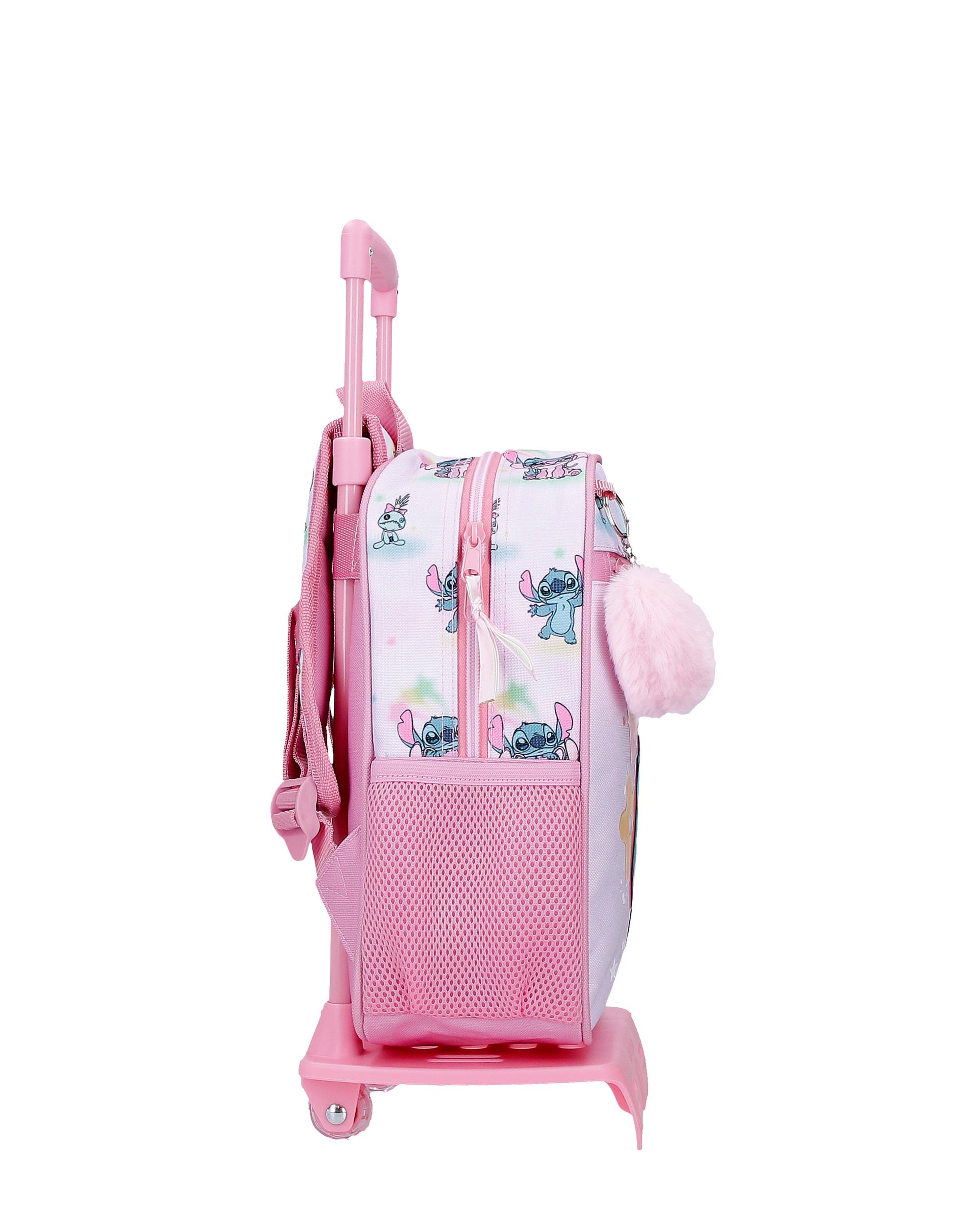 Mochila Stitch You & Me com Capacidade de 6,44l com Carro Malva Roxo-2