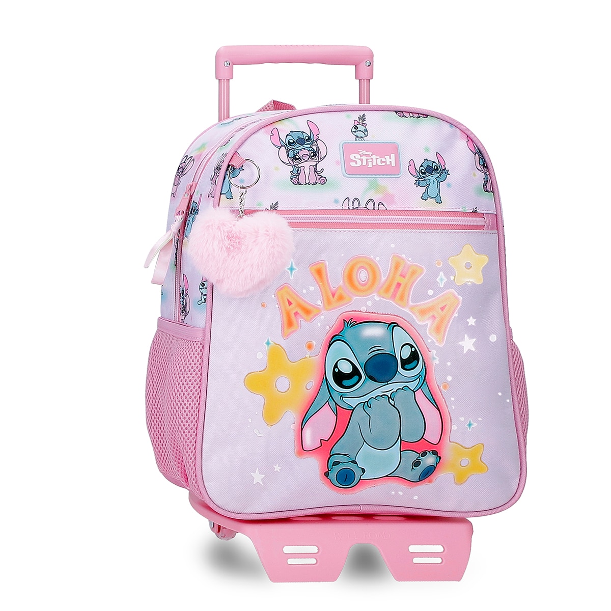 Imagem 0 de Mochila Escolar Stitch You & Me com Capacidade de 9,801l com Carro Malva