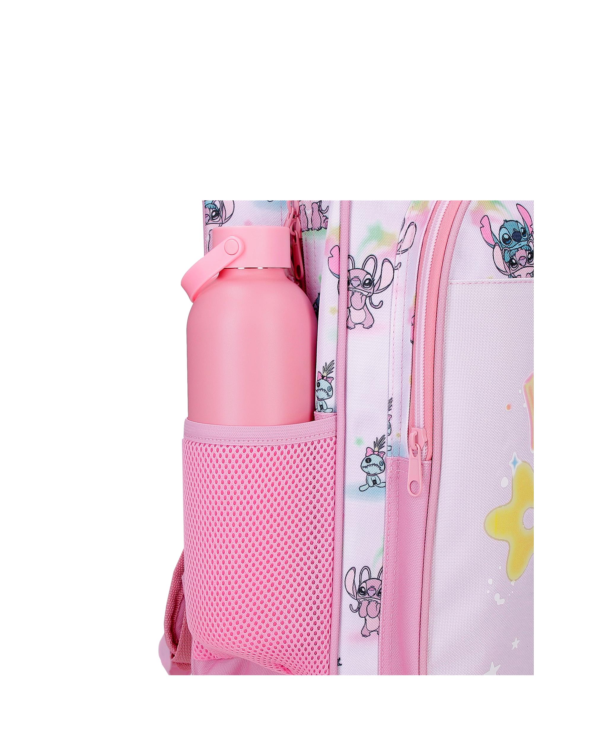 Mochila Escolar Stitch You & Me com Capacidade de 9,801l com Carro Malva Roxo-6