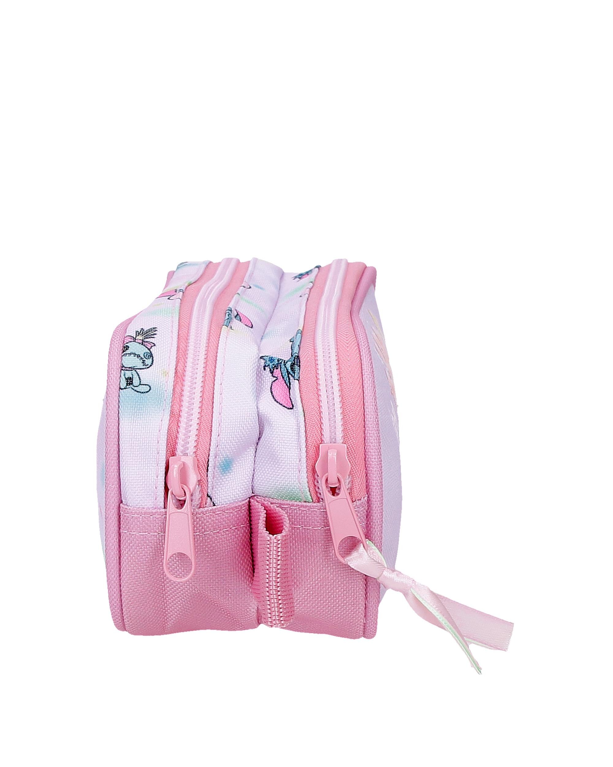 Necessaire com Dois Compartimentos Stitch You & Me Roxo-2