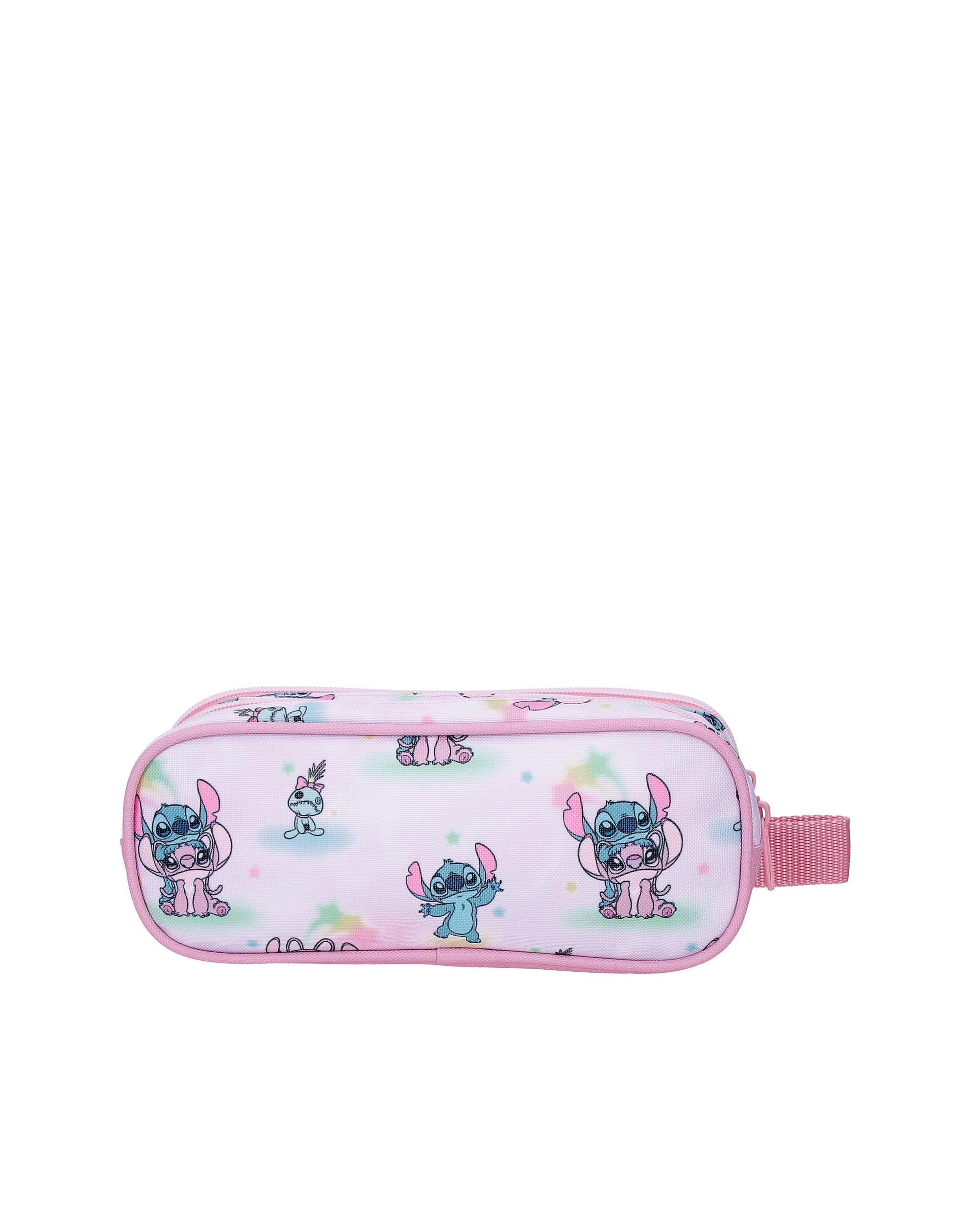 Necessaire com Dois Compartimentos Stitch You & Me Roxo-3