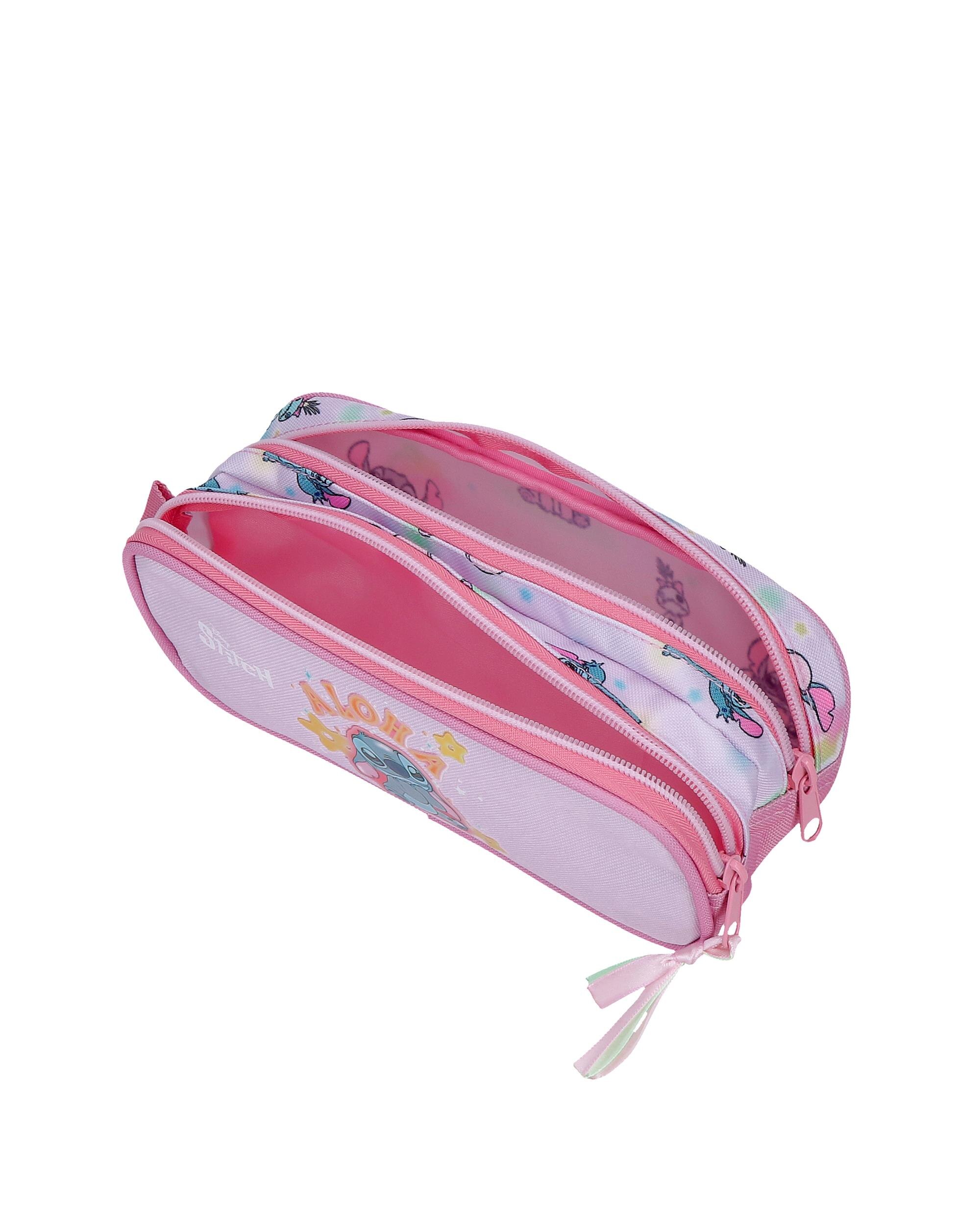 Necessaire com Dois Compartimentos Stitch You & Me Roxo-4