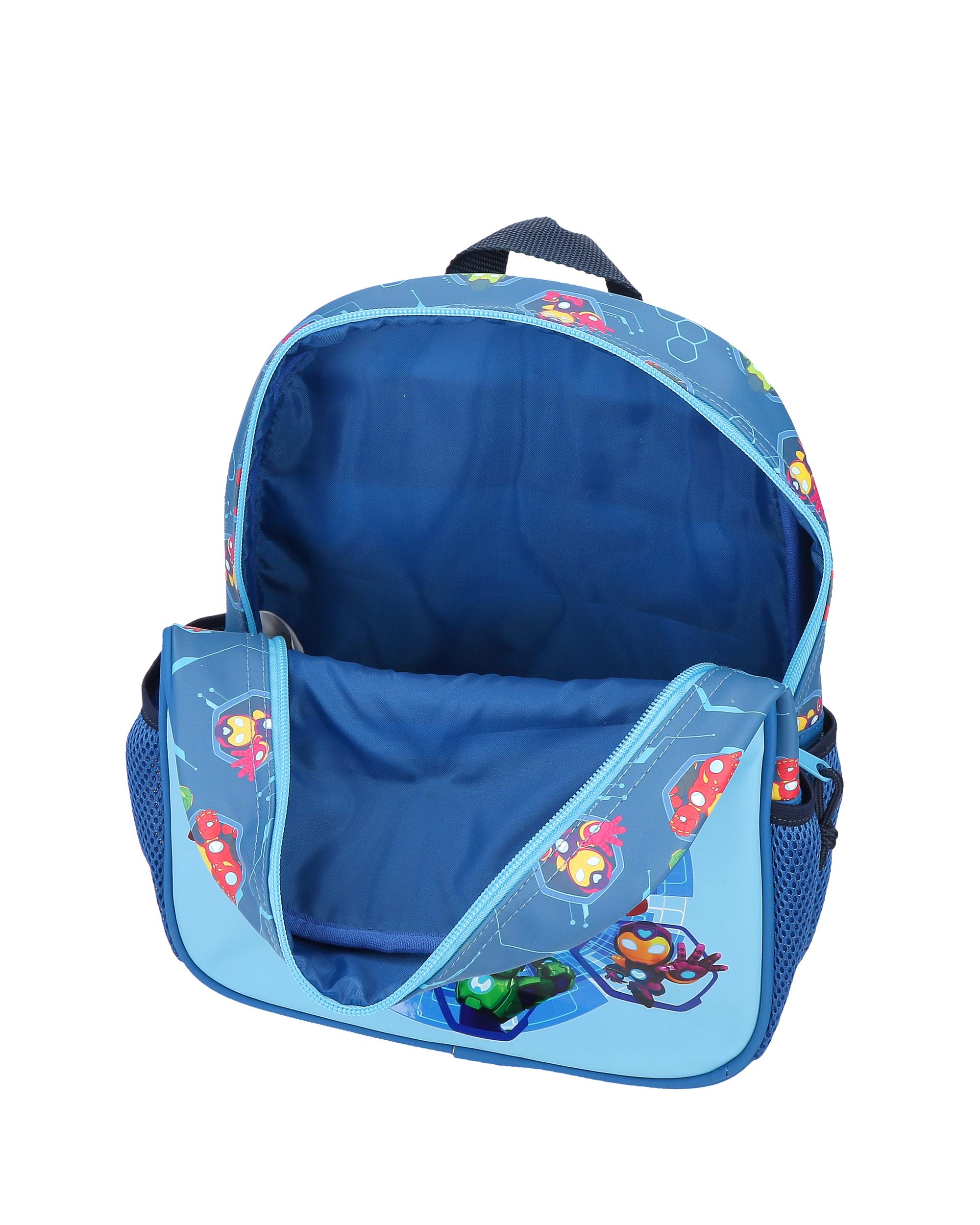 Mochila Escolar Iron Man Iron Friends com Capacidade de 9,8l com Carro Azul-4