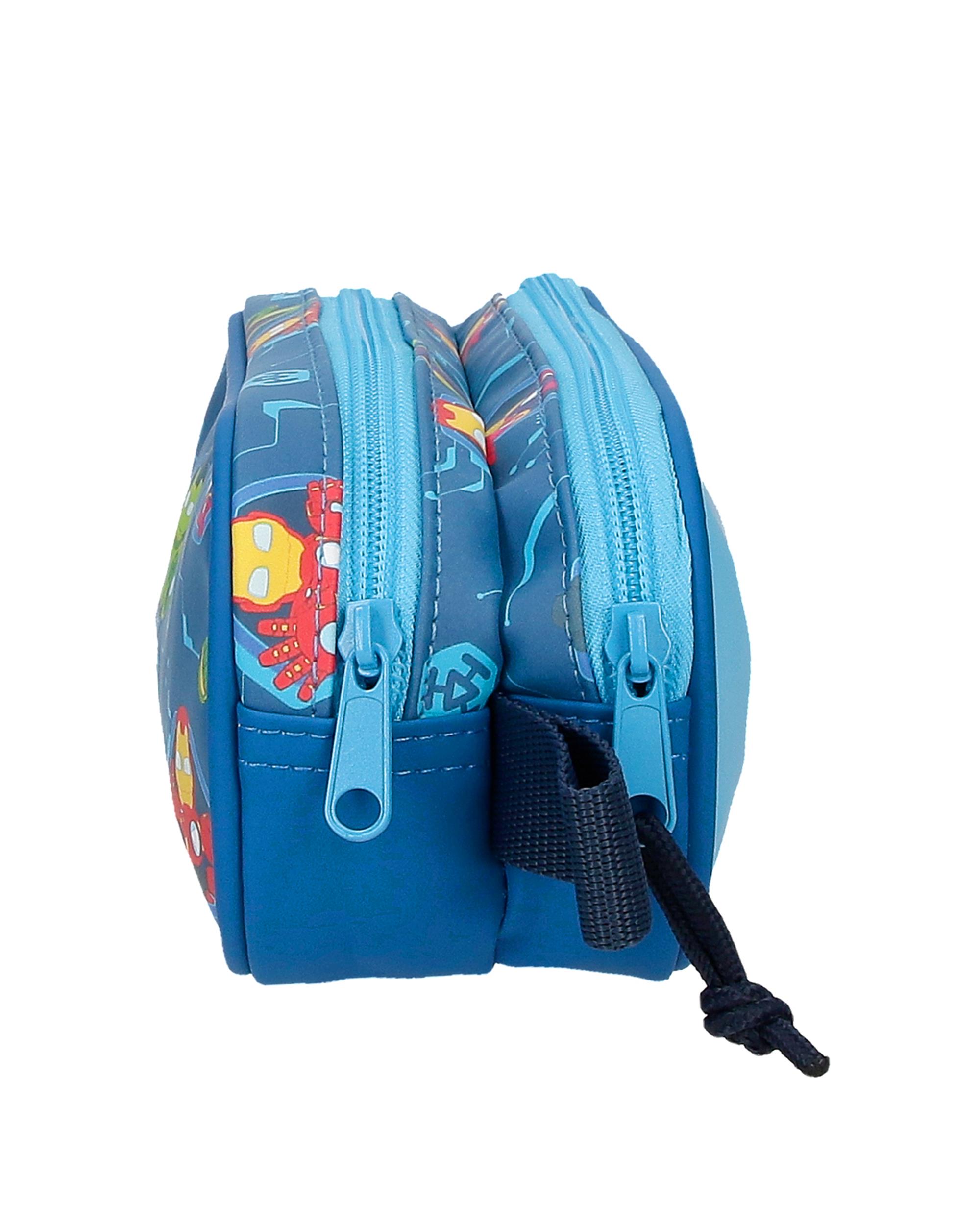 Necessaire de Dois Compartimentos Iron Man Iron Friends Azul-2