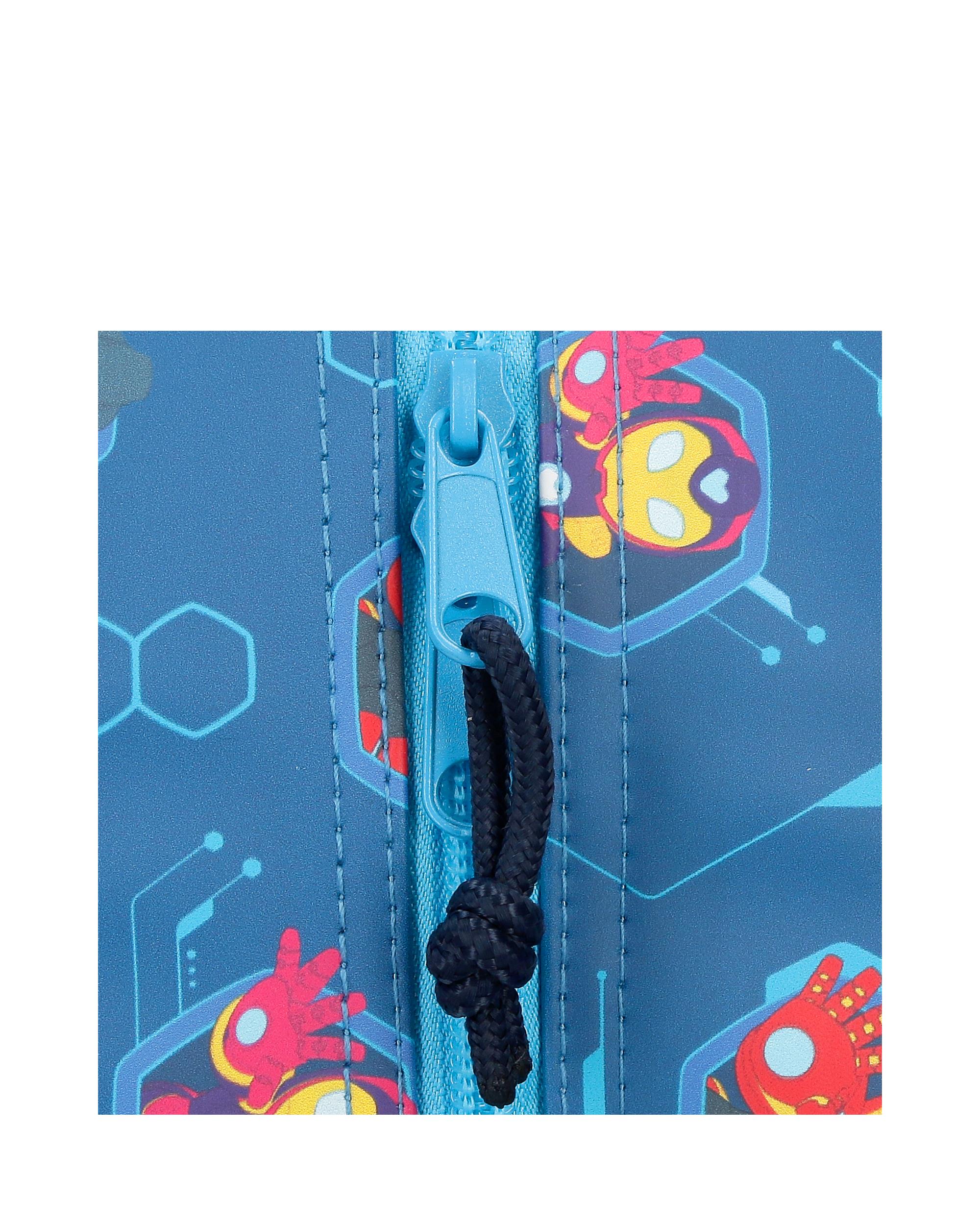 Necessaire de Dois Compartimentos Iron Man Iron Friends Azul-5