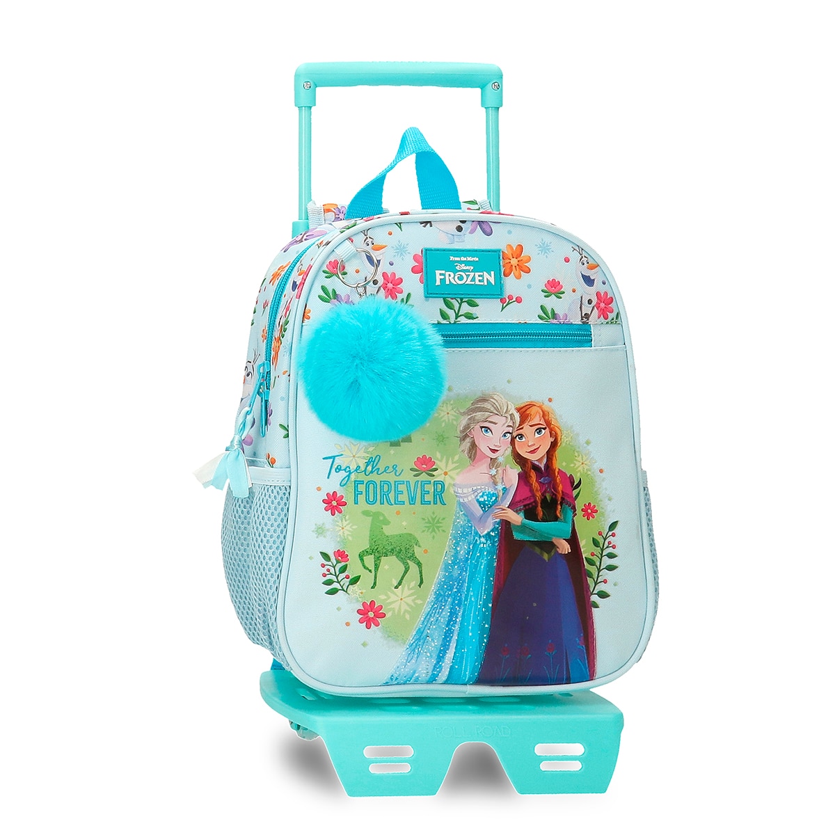 Imagem 0 de Mochila Frozen Forever com Capacidade de 6,4l com Carrinho em Azul-claro