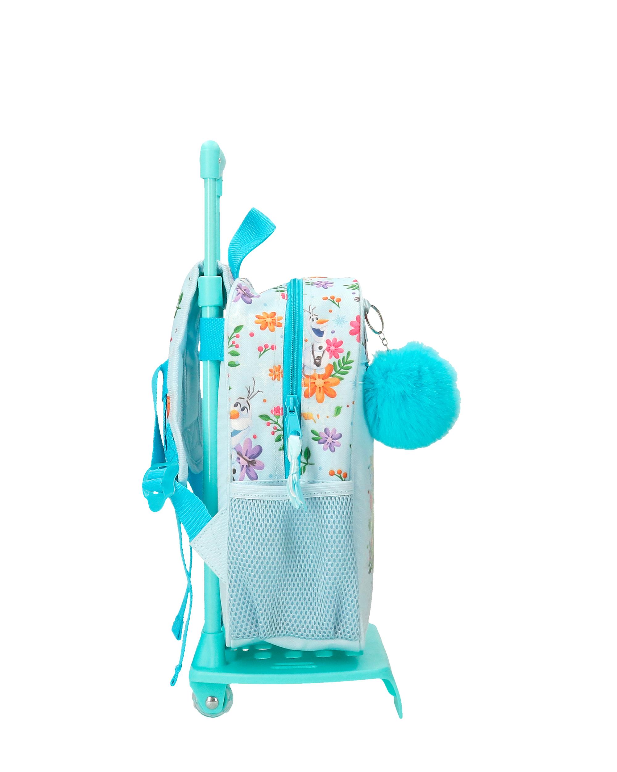 Mochila Frozen Forever com Capacidade de 6,4l com Carrinho em Azul-claro Azul-2