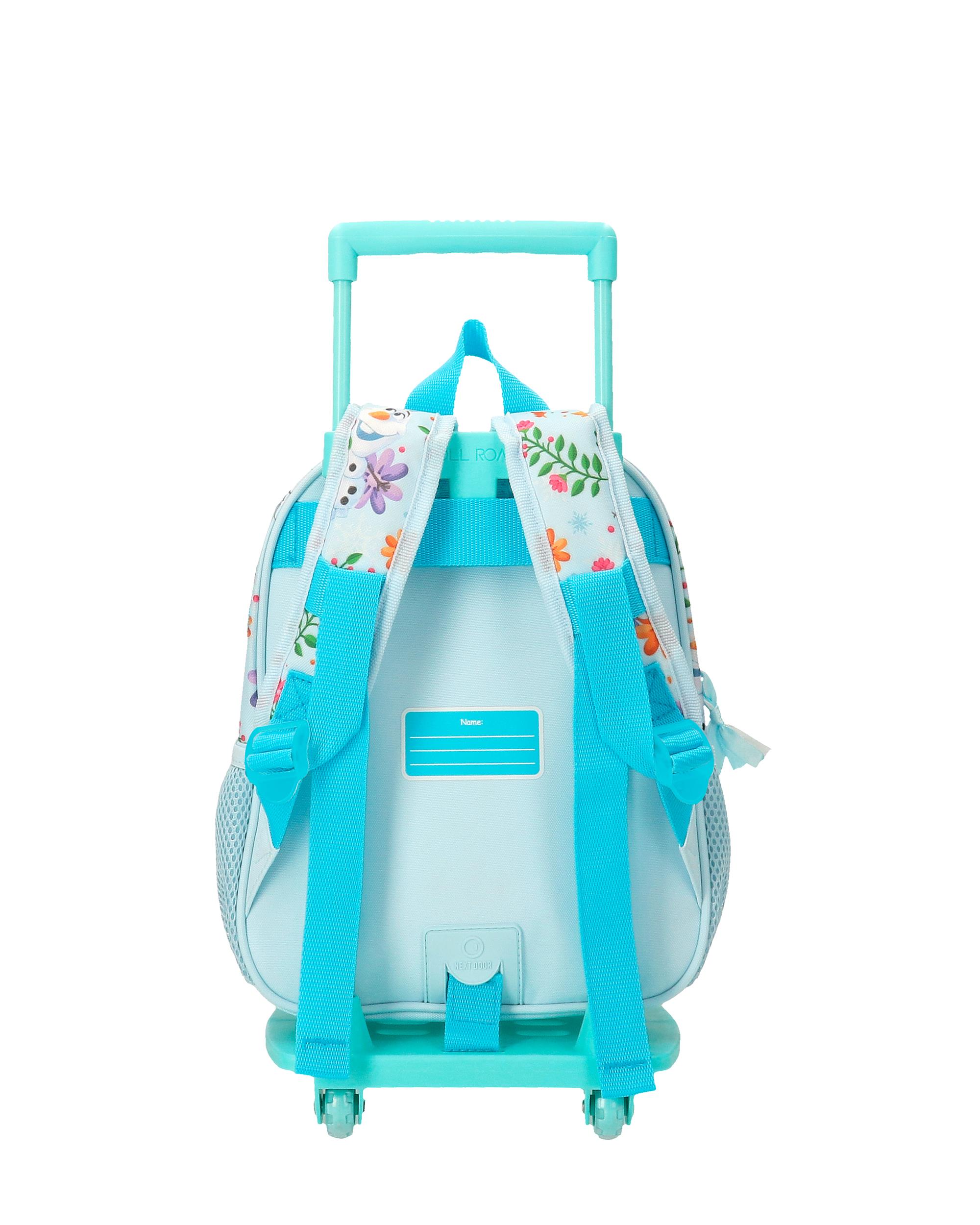 Mochila Frozen Forever com Capacidade de 6,4l com Carrinho em Azul-claro Azul-3