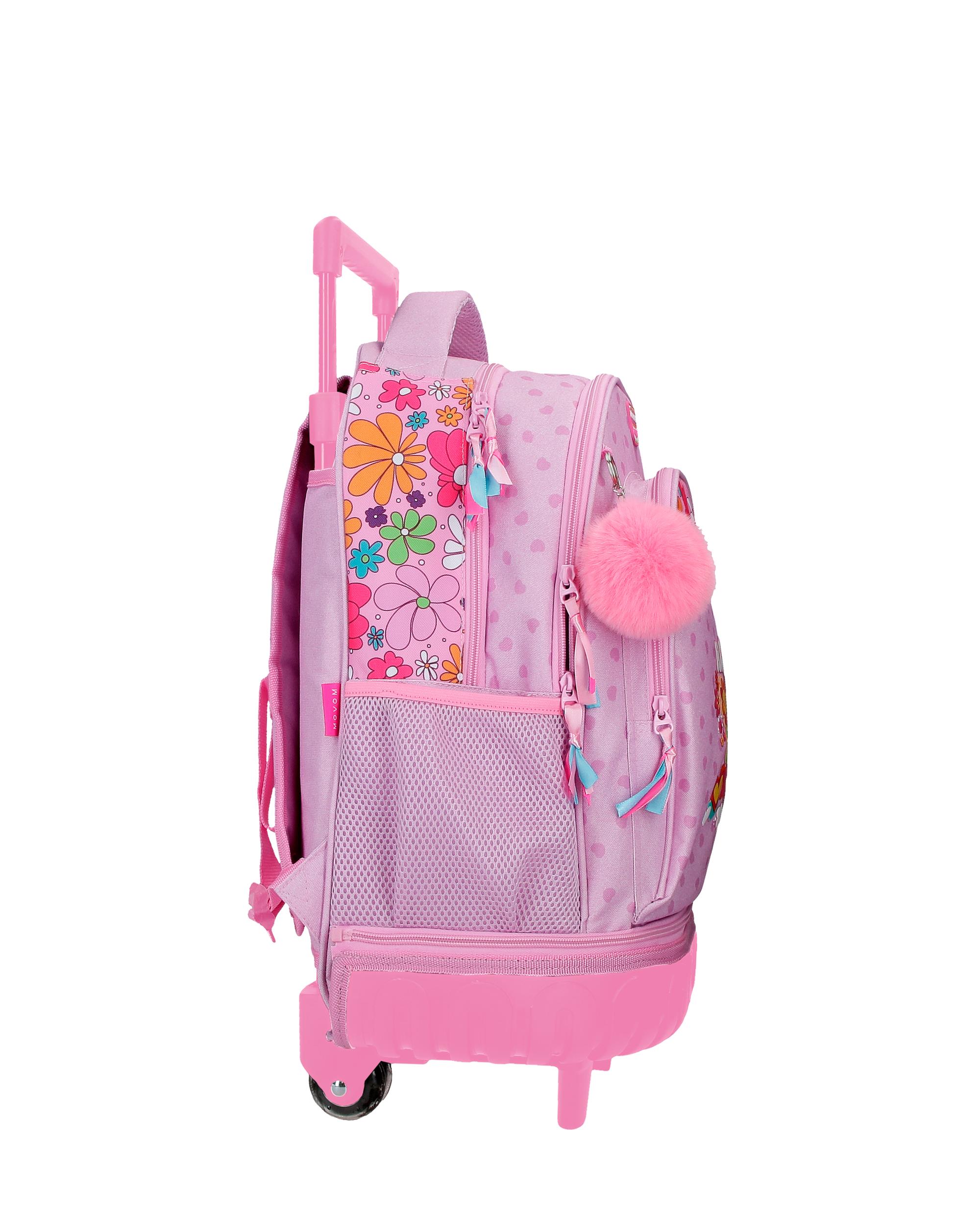 Mochila Compact Desmontável de Duas Rodas Movom Good Day com Capacidade de 29l em Malva Roxo-2