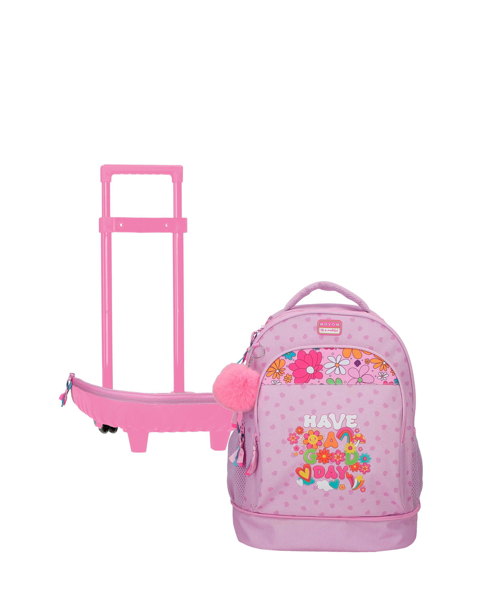 Mochila Compact Desmontável de Duas Rodas Movom Good Day com Capacidade de 29l em Malva Roxo-5