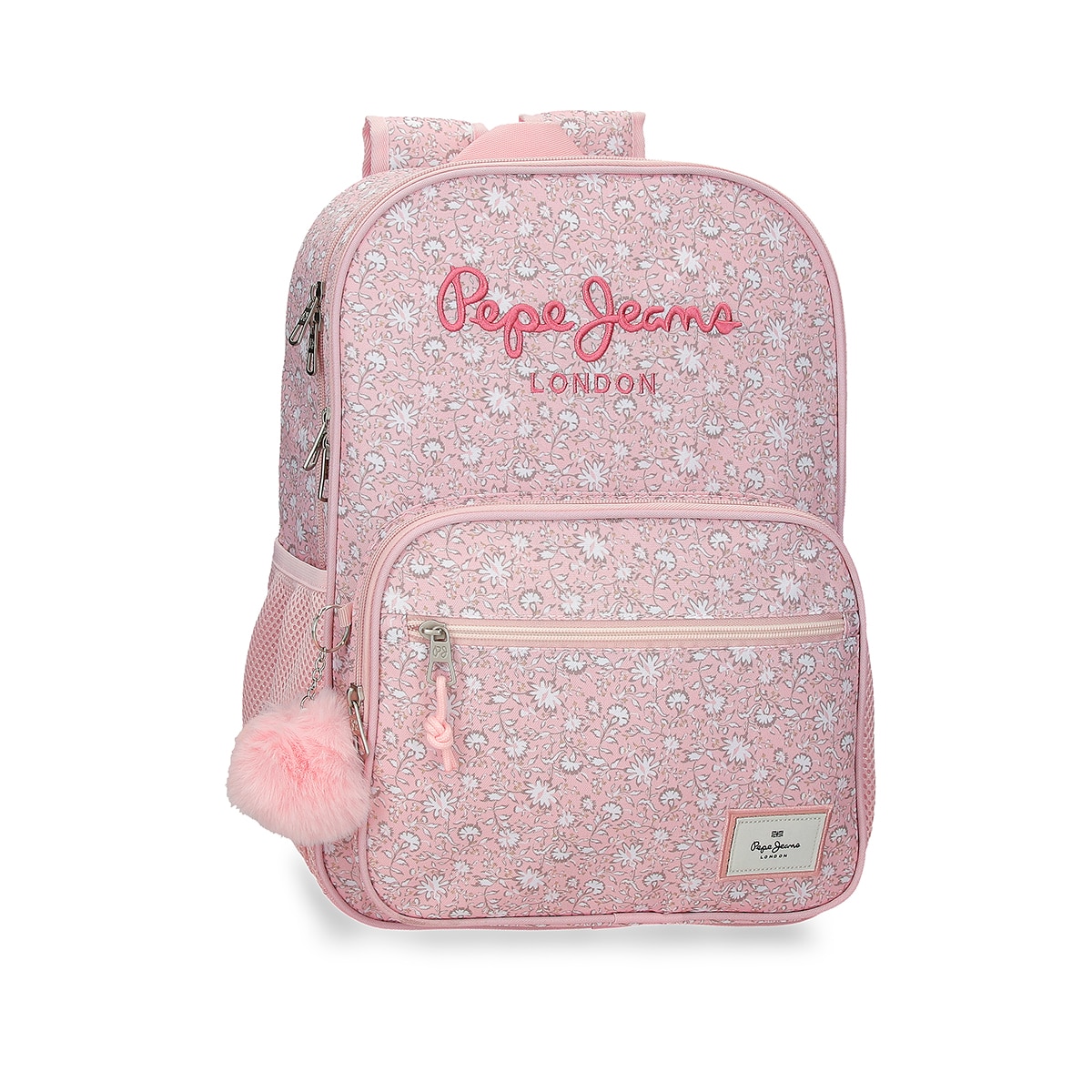 Imagem 0 de Mochila Escolar 40 Cm Pjl Mia de Dois Compartimentos Adaptável a Carro em Rosa-claro