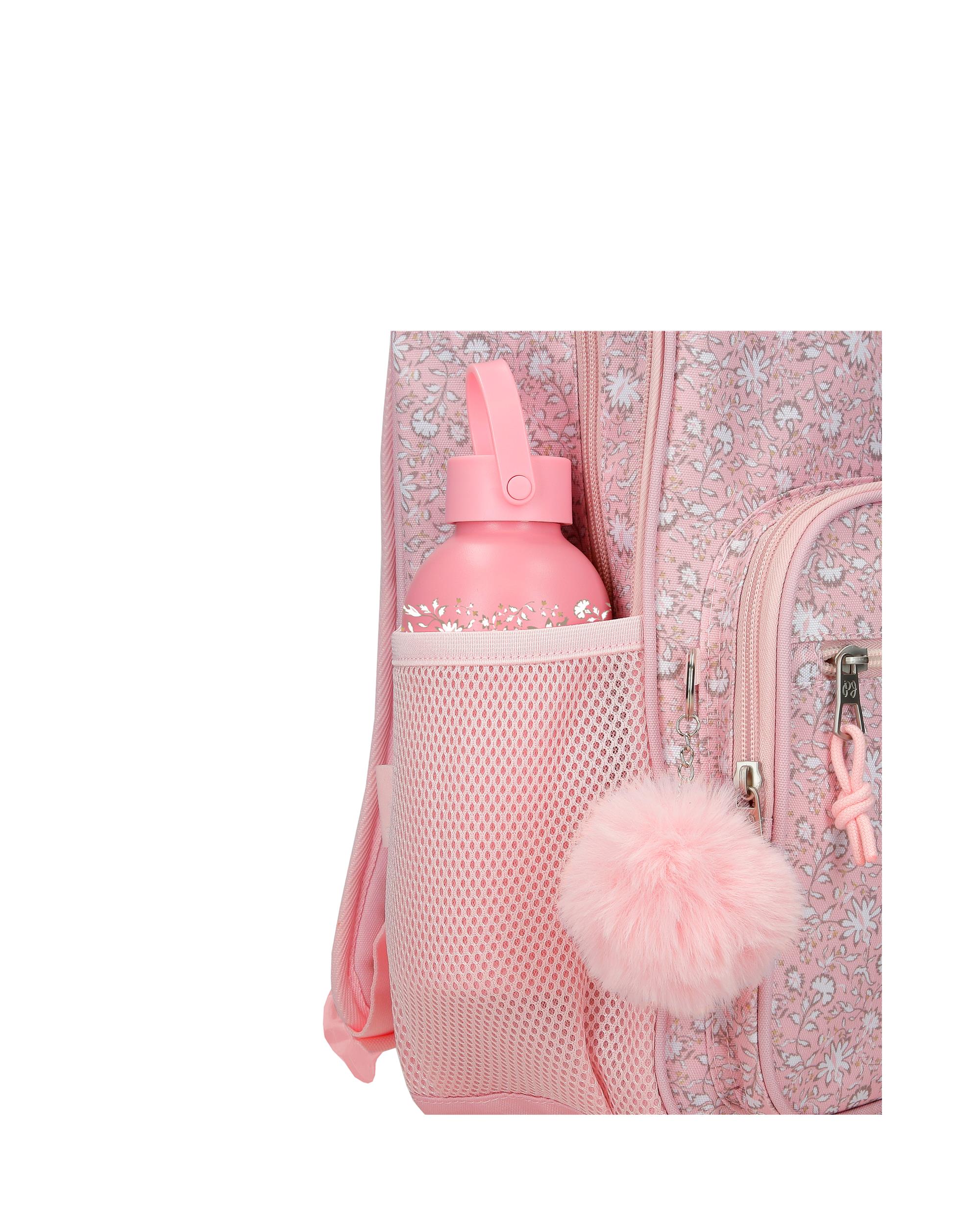 Mochila Escolar 40 Cm Pjl Mia de Dois Compartimentos com Trolley em Rosa-claro Rosa-6