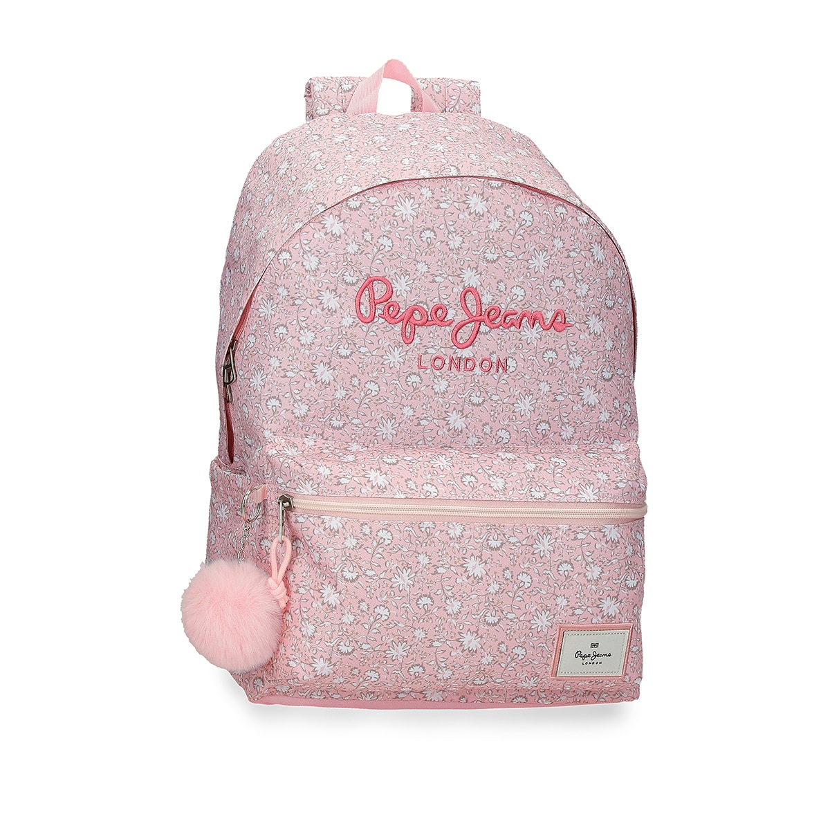 Imagem 0 de Mochila Escolar 44 Cm Pjl Mia Adaptável a Carro em Rosa-claro